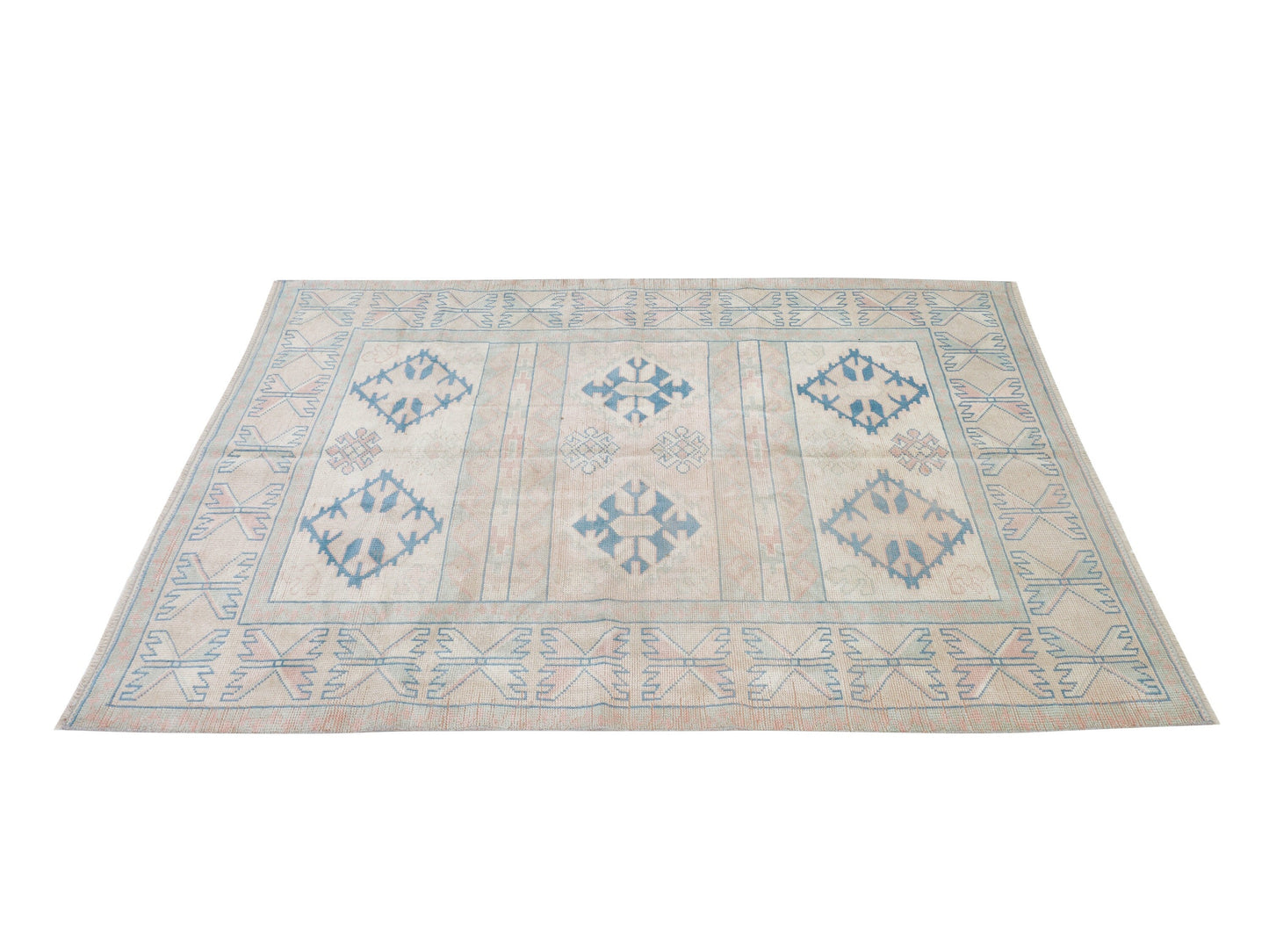 5x8 Beige Anatolian Vintage rug , Oushak Handwoven Old Rug , 5x8 Turkish Faded rug , Area rug ,Unique rug, Neutral rug, 8698