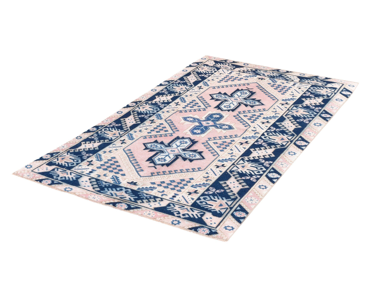 Vintage Rug 4x6, Turkish Oushak Rug, Handmade Bohemian Unique Rug, Kid Room Rug, Neutral Area Eclectic Rug, Turkey Rug, Carpet Rug, 10366