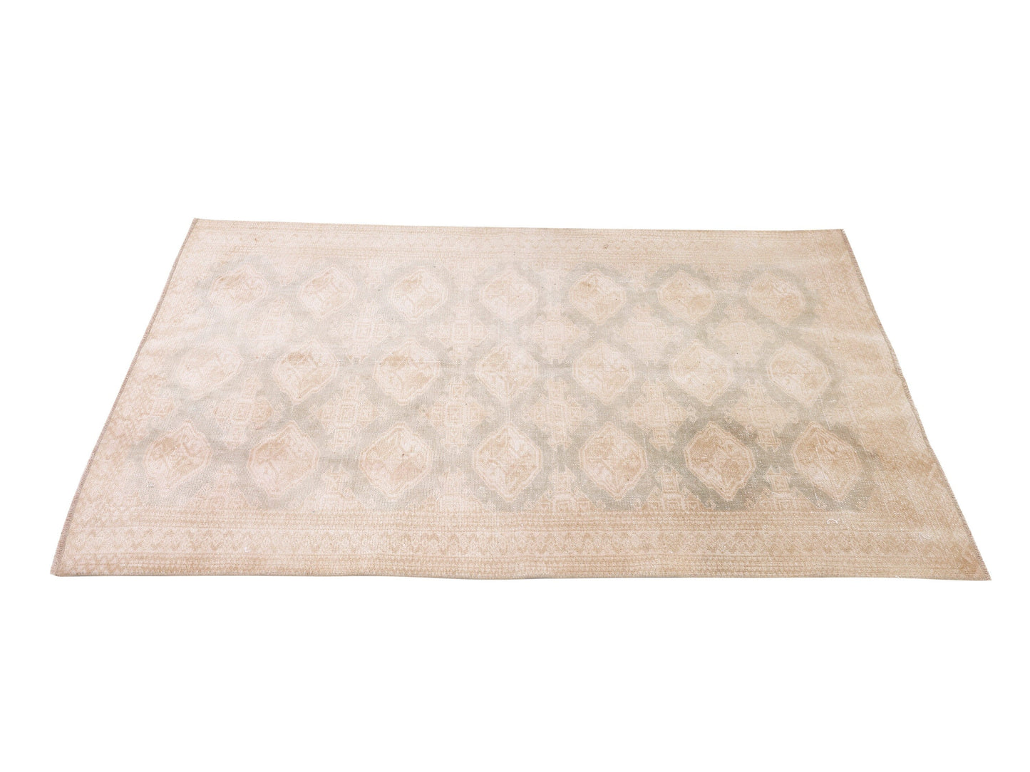 Oushak Antique Rug, Vintage Rug, Turkish Handmade Rug, Scandinavian Rug, Neutral Area Floor Rug, Entryway Rug, Carpet Rug, Rug 4x6, 10370