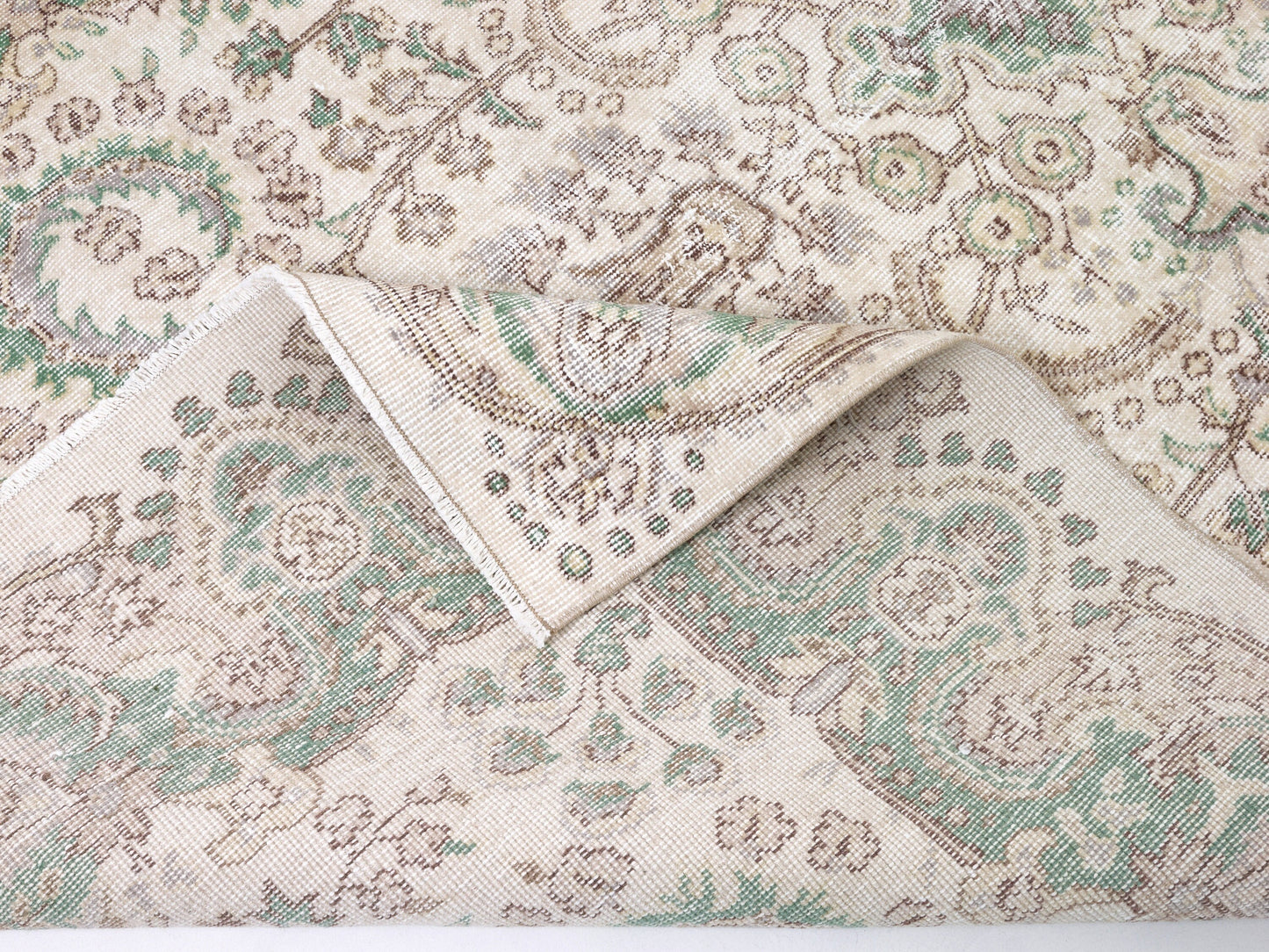Rug 5x9, Vintage Oushak Rug, Turkish Handmade Rug, Neutral Area Rug, Turkey Rug, Living Room Rug, Scandinavian Faded Rug, Carpet Rug, 10375