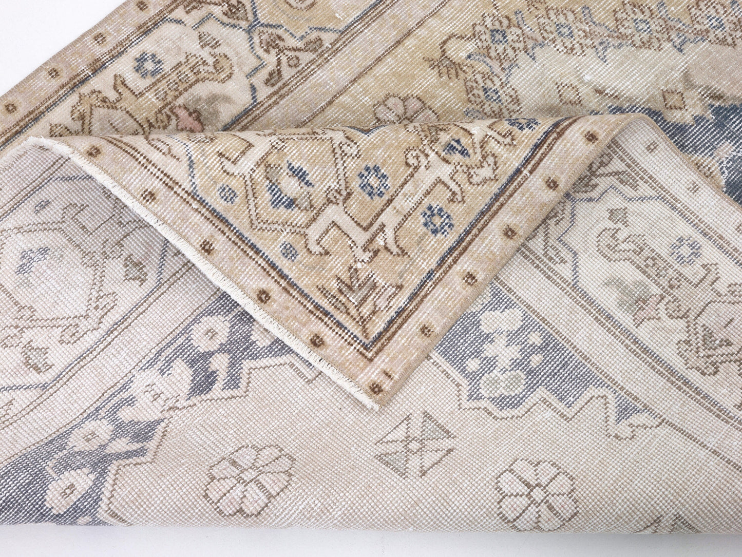 Turkish Rug, Vintage Area Rug, Oushak Handmade Rug, Primitive Rustic Rug, Office Rug, Turkey Rug, Anatolia Faded Rug, Rug 4x6, 10364