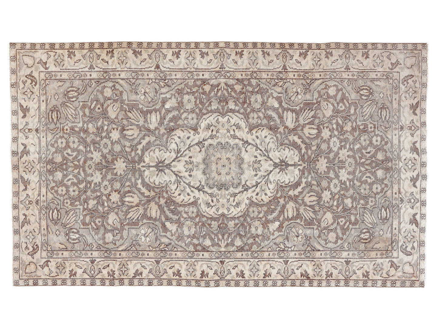 Turkish Rug, Vintage Faded Rug, Oushak Unique Rug, Rug Primitive, Rug Living Room, Handmade Area Muted Rug, Neutral Rug, Rug 5x8, 10414