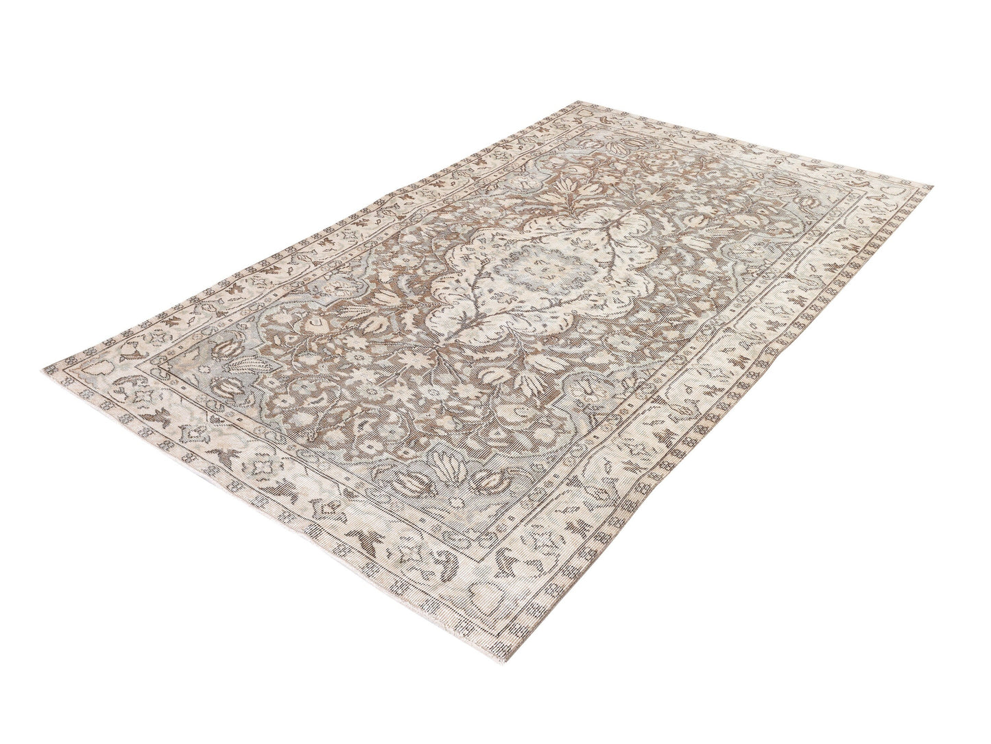 Turkish Rug, Vintage Faded Rug, Oushak Unique Rug, Rug Primitive, Rug Living Room, Handmade Area Muted Rug, Neutral Rug, Rug 5x8, 10414