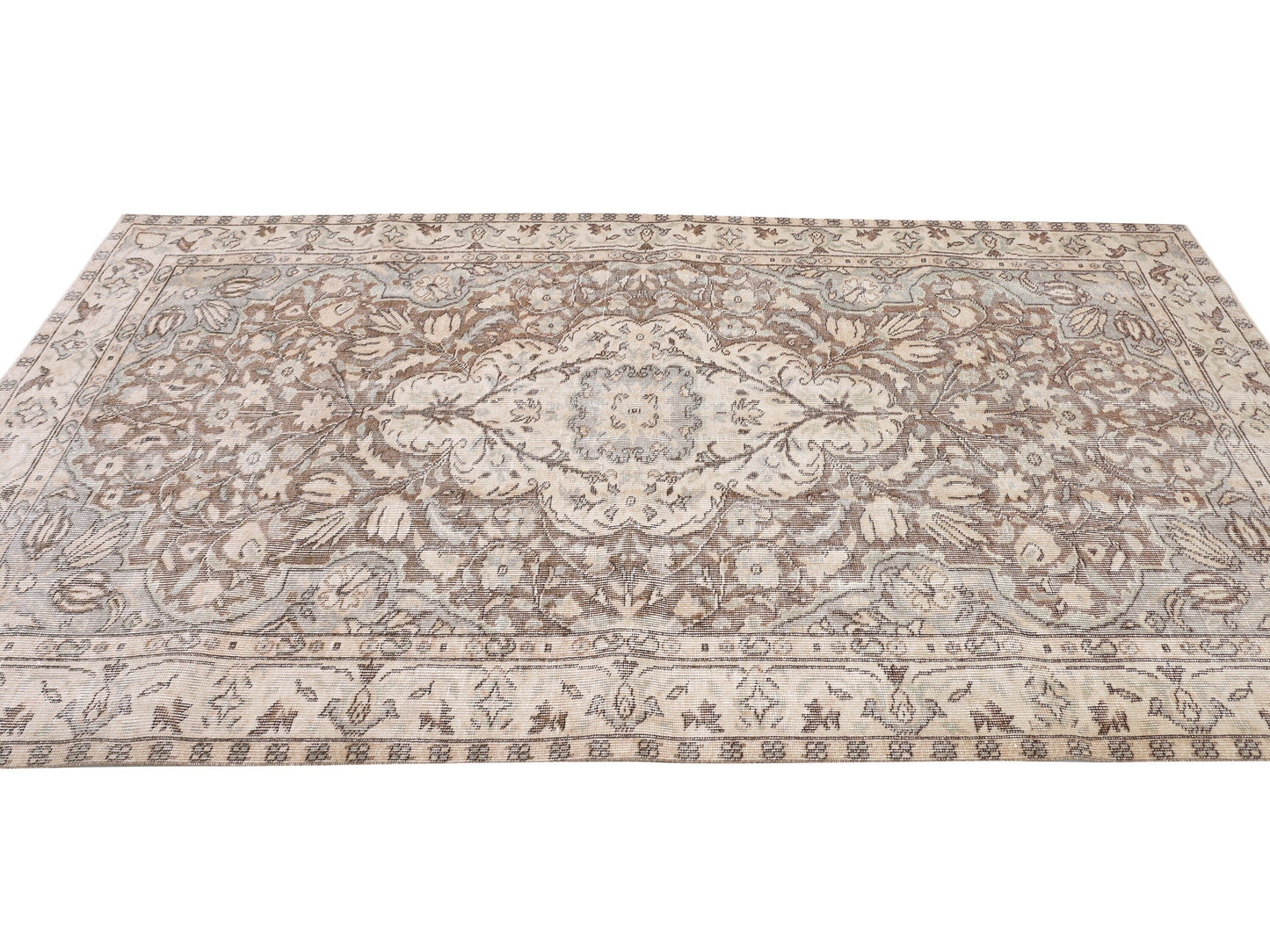 Turkish Rug, Vintage Faded Rug, Oushak Unique Rug, Rug Primitive, Rug Living Room, Handmade Area Muted Rug, Neutral Rug, Rug 5x8, 10414