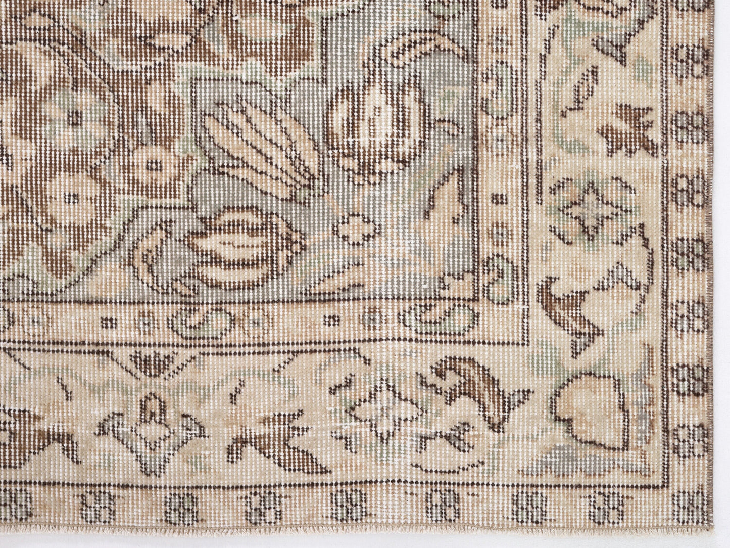 Turkish Rug, Vintage Faded Rug, Oushak Unique Rug, Rug Primitive, Rug Living Room, Handmade Area Muted Rug, Neutral Rug, Rug 5x8, 10414