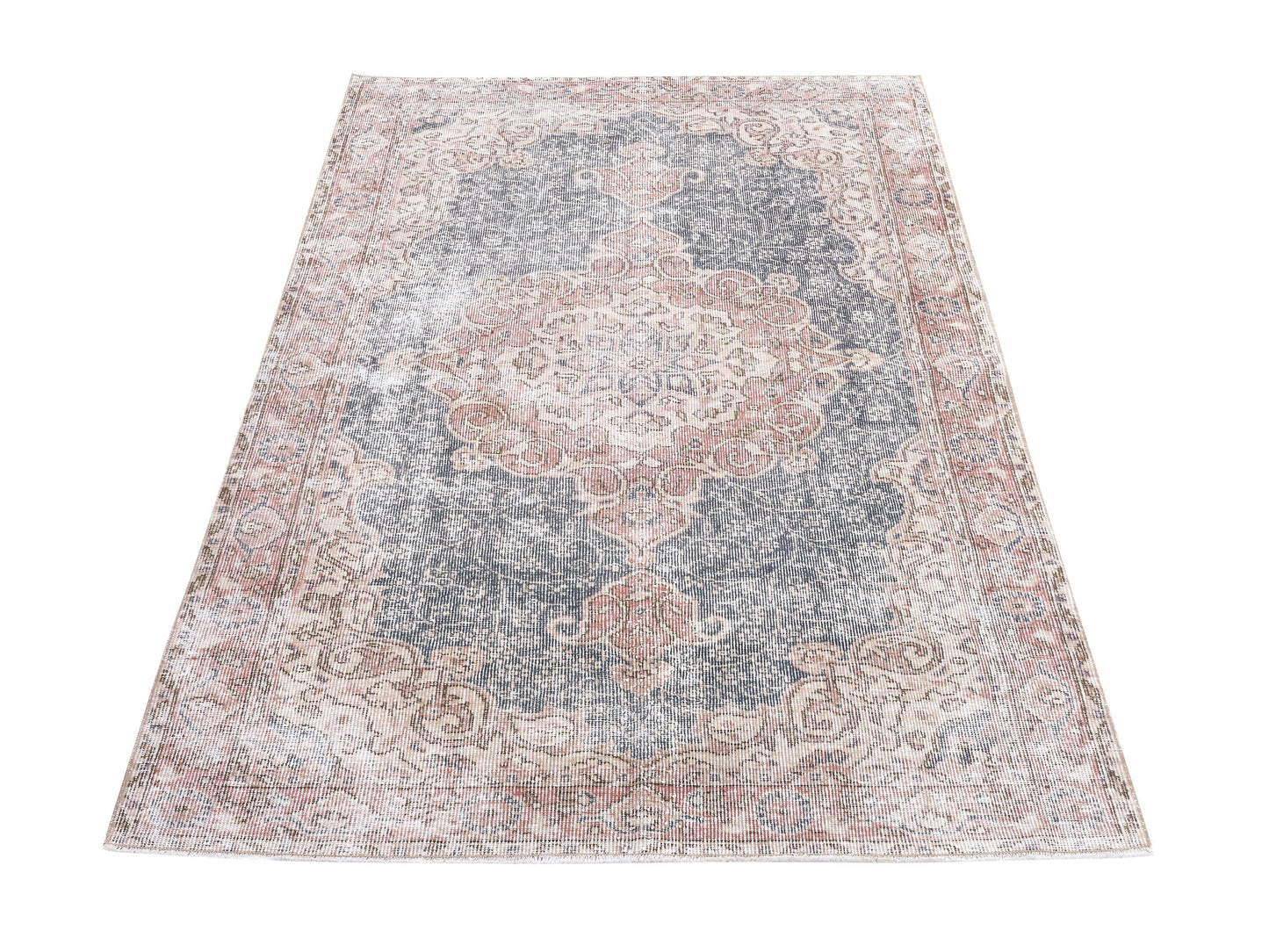 Turkish Rug 4x7, Vintage Handmade Rug, Oushak Unique Muted Rug, Neutral Area Floor Rug,Bedroom Rug, Turkey Rug, Small Rug, Carpet Rug, 10394