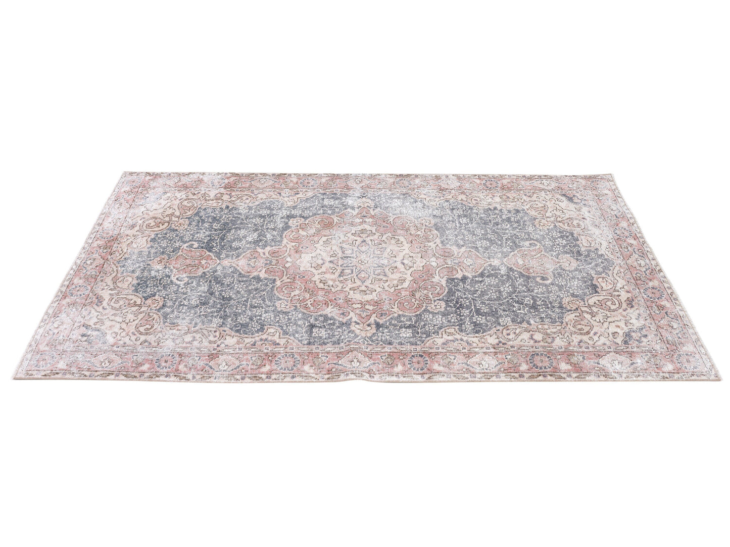 Turkish Rug 4x7, Vintage Handmade Rug, Oushak Unique Muted Rug, Neutral Area Floor Rug,Bedroom Rug, Turkey Rug, Small Rug, Carpet Rug, 10394