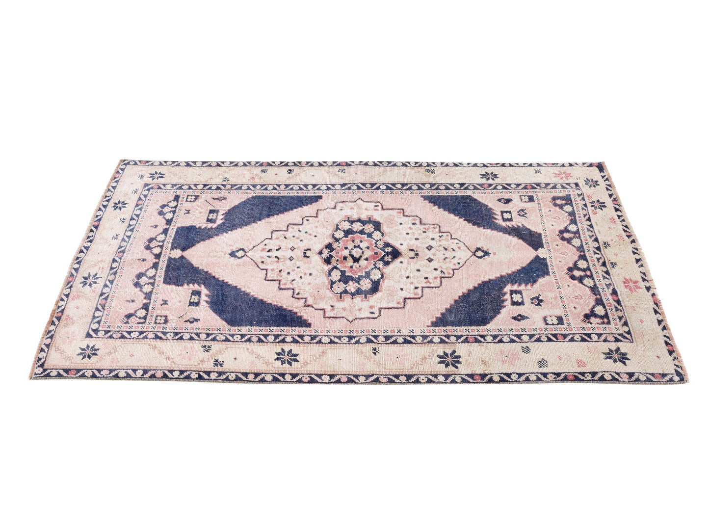 Vintage Rug, Turkish Oushak Rug, Handmade Rug, Neutral Area Rug, Bohemian Eclectic Rug, Small Rug, Entryway Rug, Rug 3x5, Turkey Rug, 10371