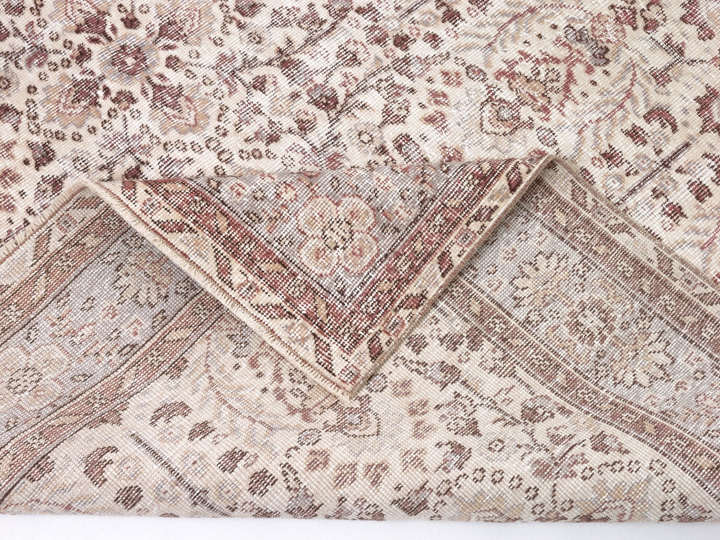 Turkish Bohemian Rug, Oushak Rug 5x9, Vintage Handmade Eclectic Rug, Office Rug, Neutral Area Muted Rug, Turkey Rug, Anatolia Rug, 10404