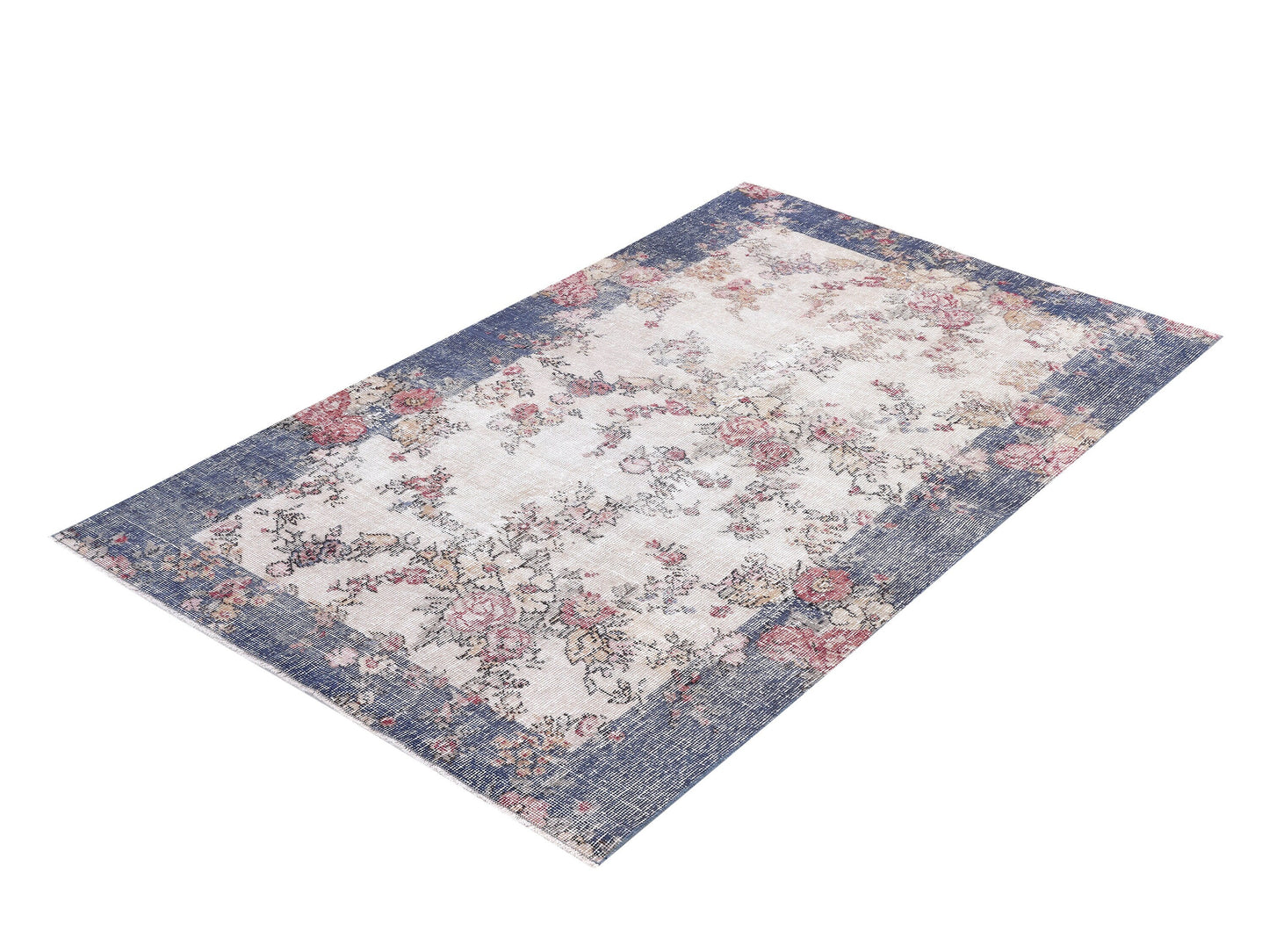 Vintage Rug, Turkish Oushak Rug, Handmade Area Rug, Neutral Faded Rug, Entryway Rug, Carpet Rug, Bohemian Eclectic Rug, Rug 4x6, 10395