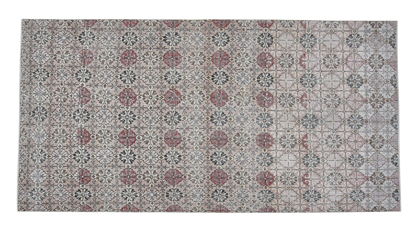 Turkish Handmade Rug, Vintage Oushak Rug, Area Unique Rug, Living Room Rug, Neutral Floor Rug, Vintage Carpet, Turkey Rug, Rug 5x9, 12413