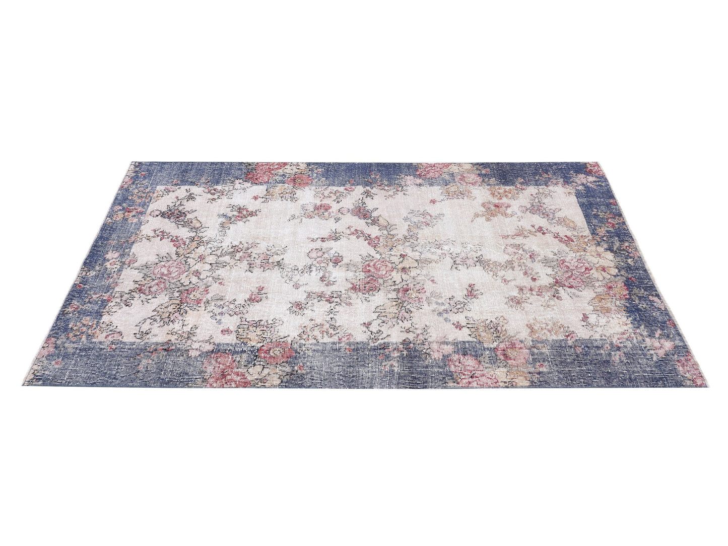 Vintage Rug, Turkish Oushak Rug, Handmade Area Rug, Neutral Faded Rug, Entryway Rug, Carpet Rug, Bohemian Eclectic Rug, Rug 4x6, 10395