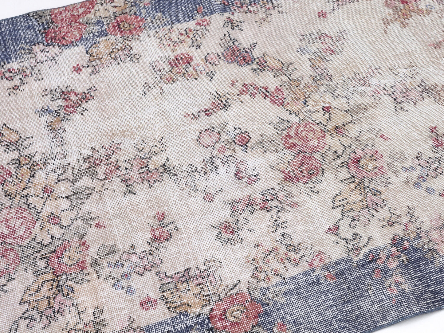 Vintage Rug, Turkish Oushak Rug, Handmade Area Rug, Neutral Faded Rug, Entryway Rug, Carpet Rug, Bohemian Eclectic Rug, Rug 4x6, 10395