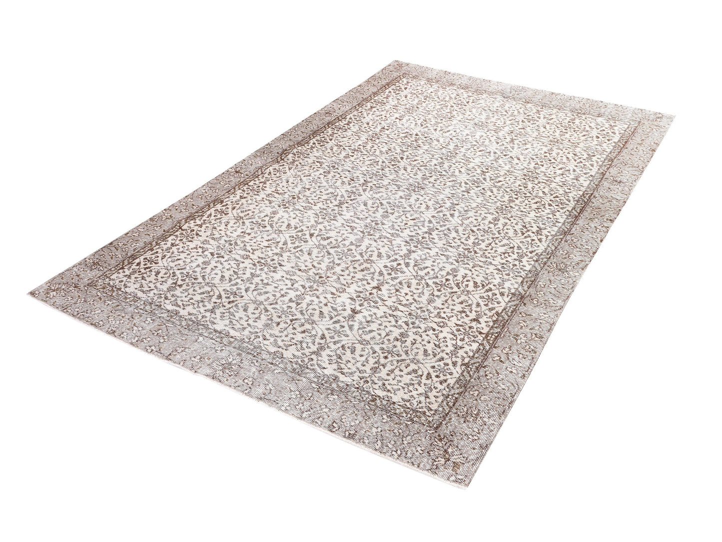 Vintage Rug, Handmade Rug 6x9, Turkish Oushak Muted Rug, Bedroom Rug, Primitive Rustic Rug, Carpet Rug, Neutral Area Rug, Turkey Rug, 10415