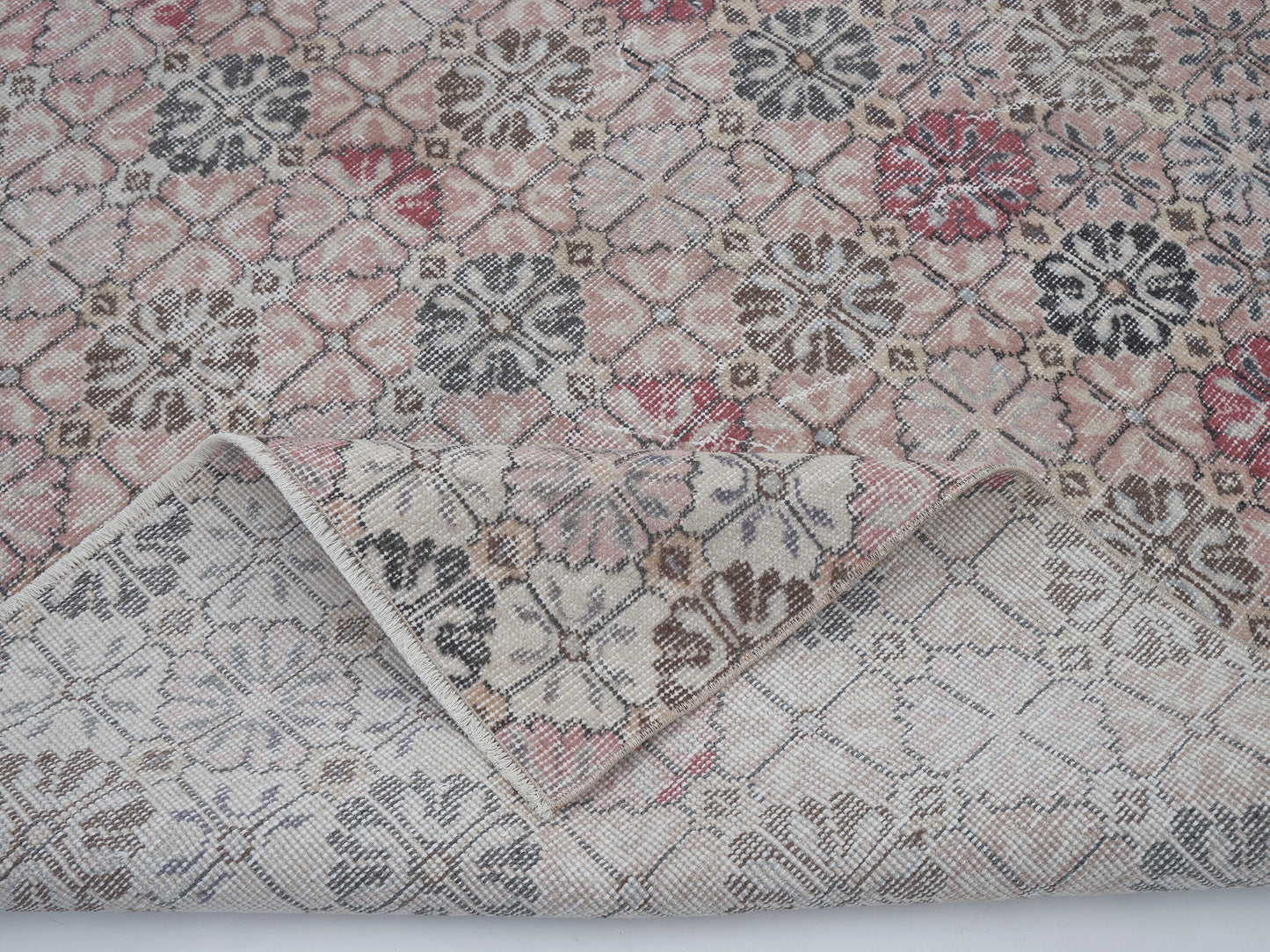 Turkish Handmade Rug, Vintage Oushak Rug, Area Unique Rug, Living Room Rug, Neutral Floor Rug, Vintage Carpet, Turkey Rug, Rug 5x9, 12413