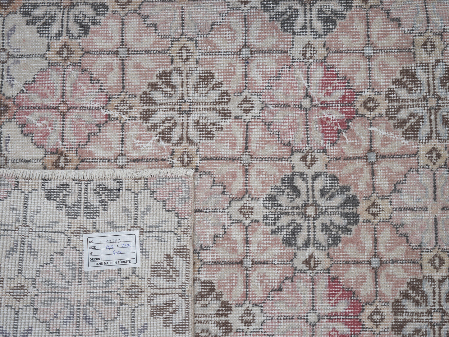 Turkish Handmade Rug, Vintage Oushak Rug, Area Unique Rug, Living Room Rug, Neutral Floor Rug, Vintage Carpet, Turkey Rug, Rug 5x9, 12413