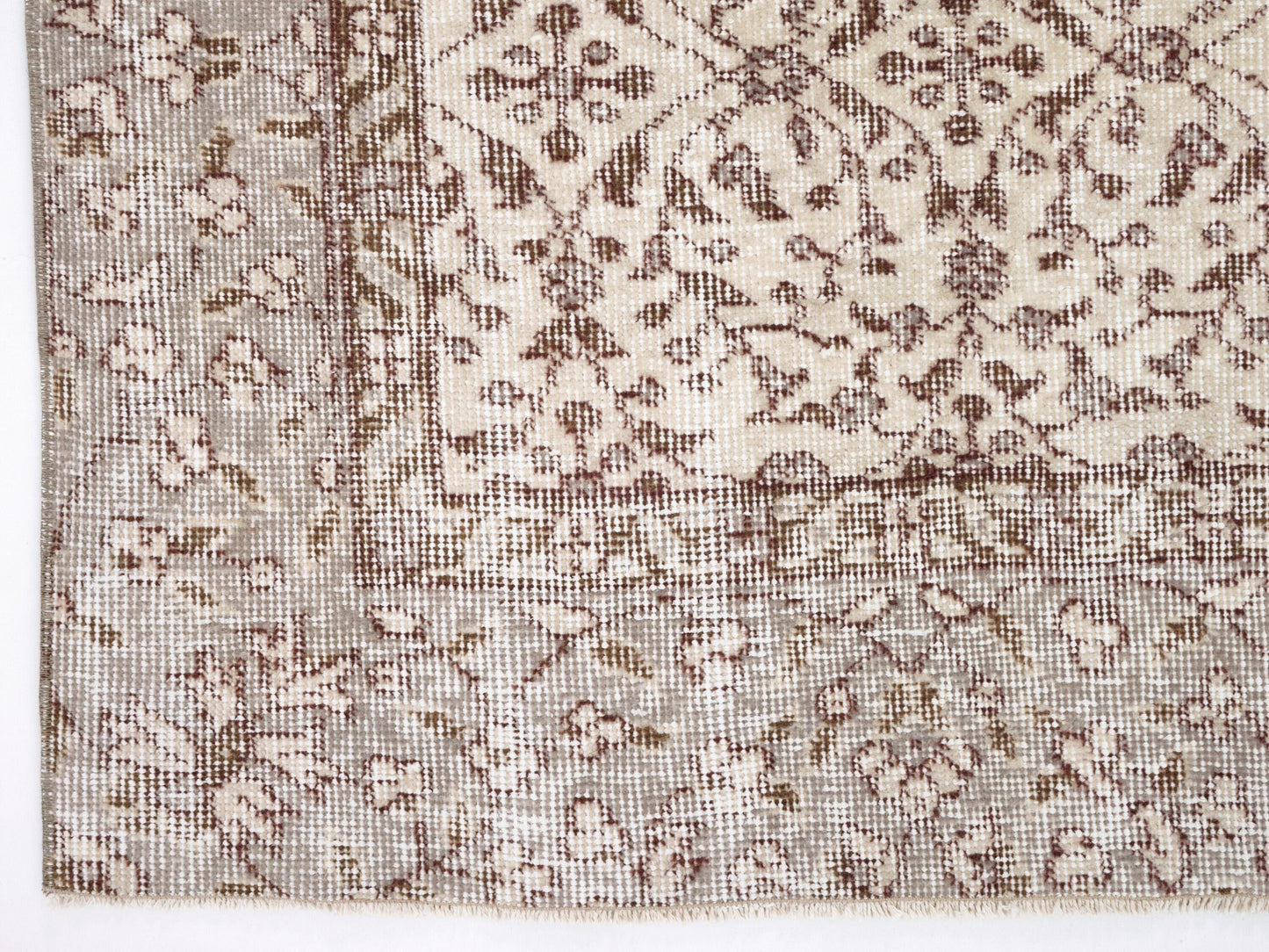 Vintage Rug, Handmade Rug 6x9, Turkish Oushak Muted Rug, Bedroom Rug, Primitive Rustic Rug, Carpet Rug, Neutral Area Rug, Turkey Rug, 10415