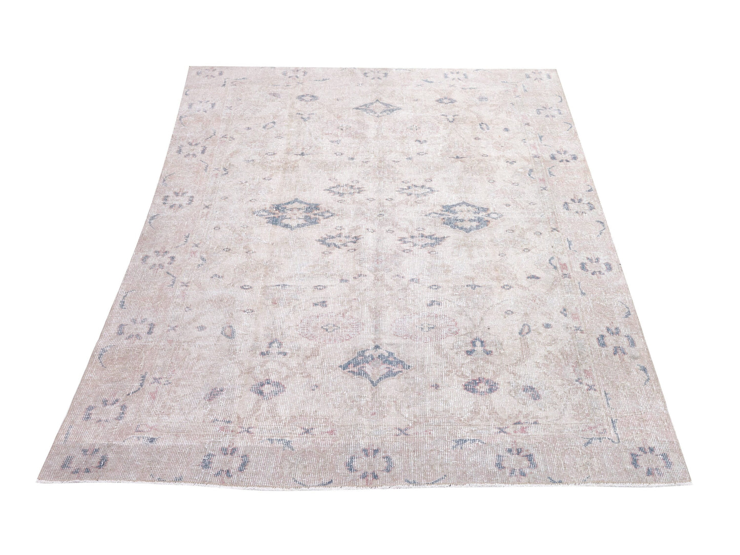 Handmade Rug, Vintage Oushak Rug, Scandinavian Rug, Turkish Faded Old Rug, Neutral Area Rug, Turkey Rug, Living Room Rug, Rug 4x8, 10429