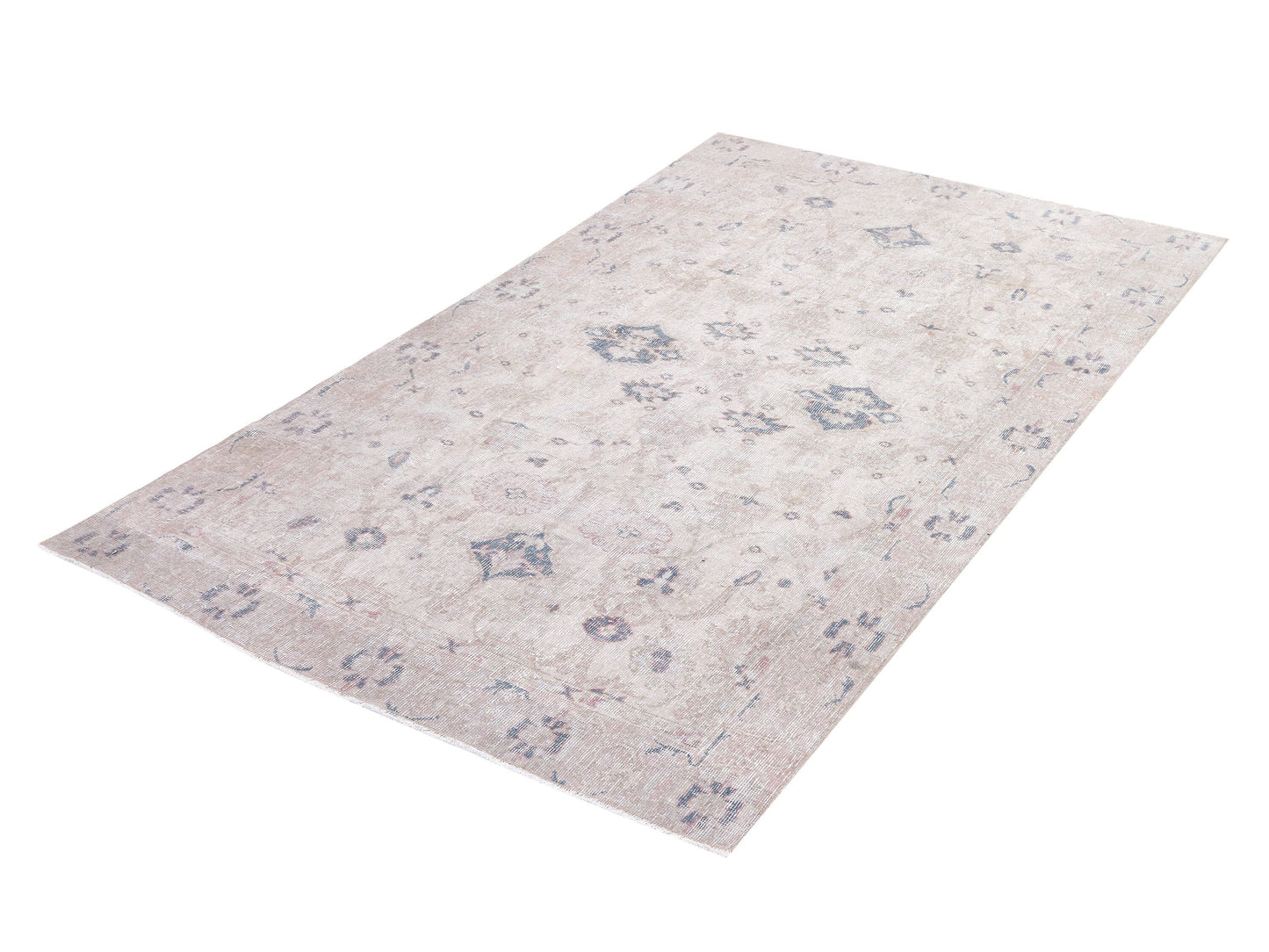 Handmade Rug, Vintage Oushak Rug, Scandinavian Rug, Turkish Faded Old Rug, Neutral Area Rug, Turkey Rug, Living Room Rug, Rug 4x8, 10429