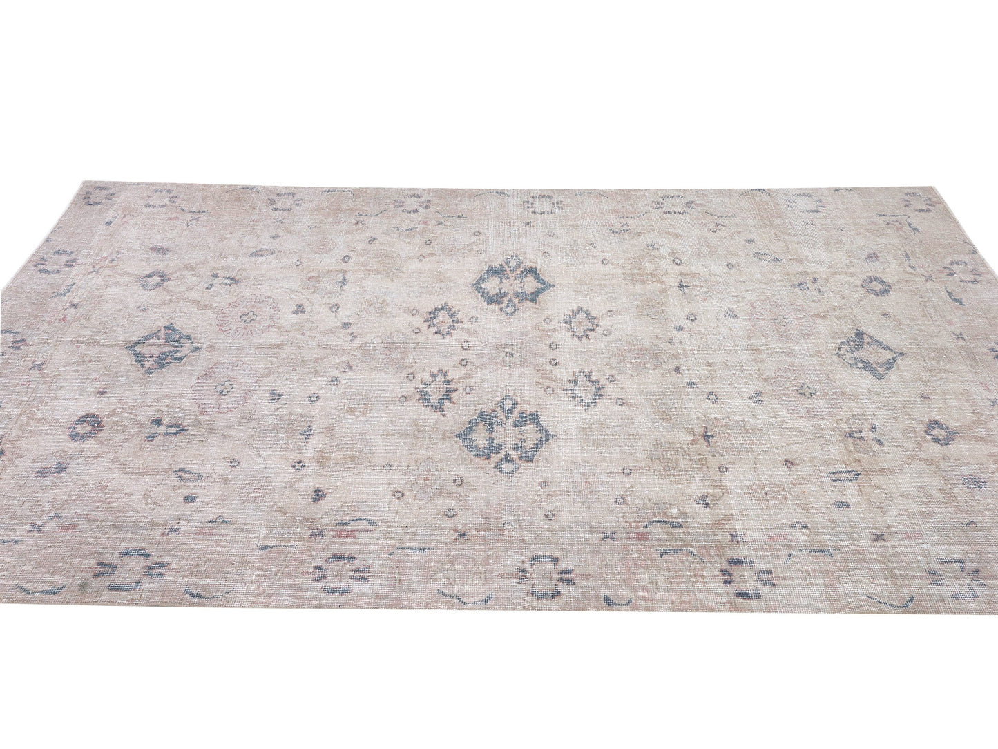 Handmade Rug, Vintage Oushak Rug, Scandinavian Rug, Turkish Faded Old Rug, Neutral Area Rug, Turkey Rug, Living Room Rug, Rug 4x8, 10429