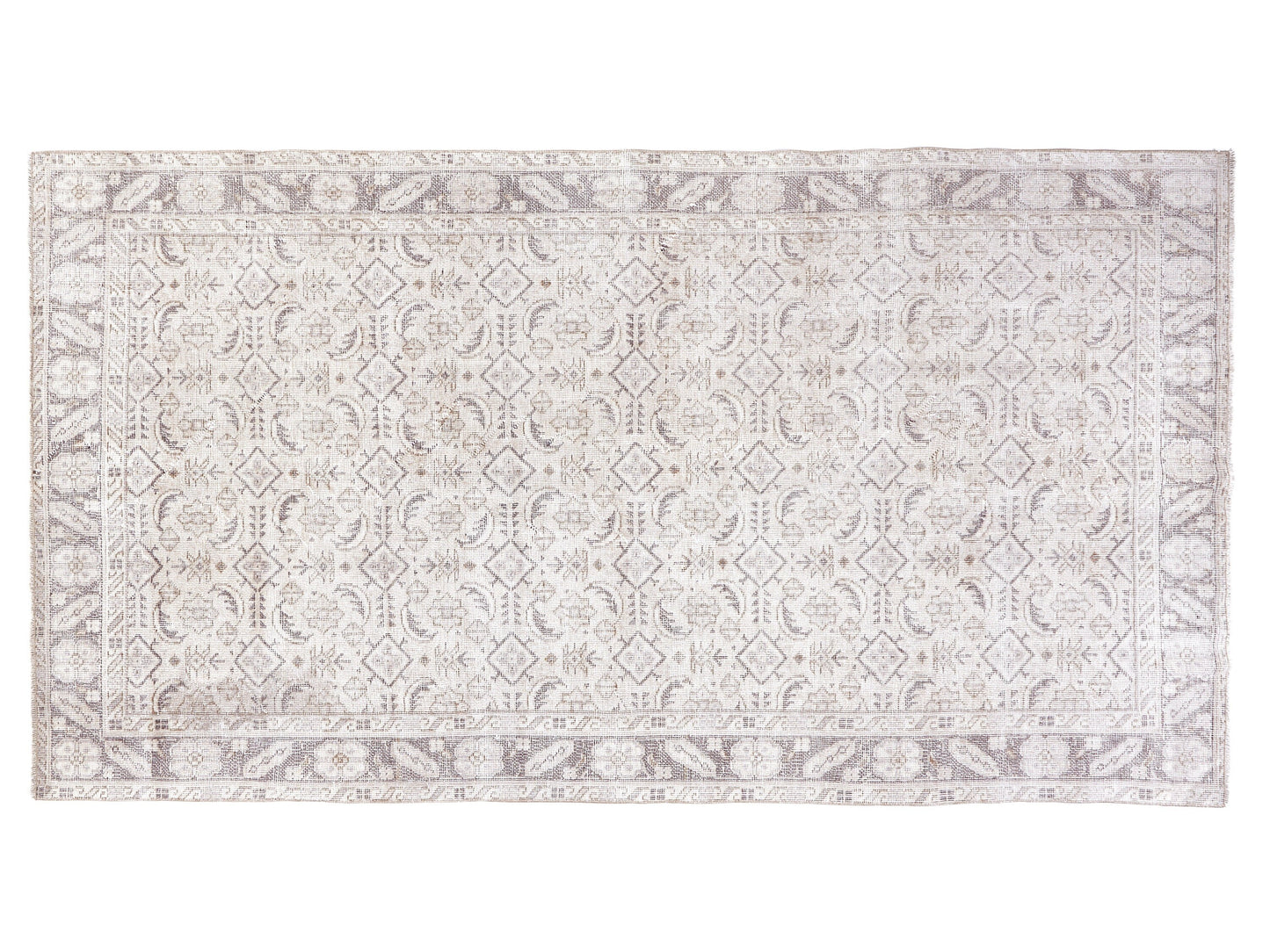 Oushak Rug, Vintage Rug, Turkish Handmade Faded Rug, Area Muted Rug, Neutral Floor Rug, Bedroom Rug, Scandinavian Rug, Rug 5x8, 10439
