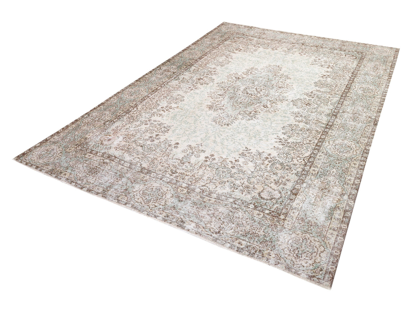 Primitive Rug, Turkish Oushak Rug, Vintage Handmade Unique Rug, Neutral Area Muted Rug, Bedroom Rug, Turkey Rug, Rustic Rug, Rug 7x10, 10443