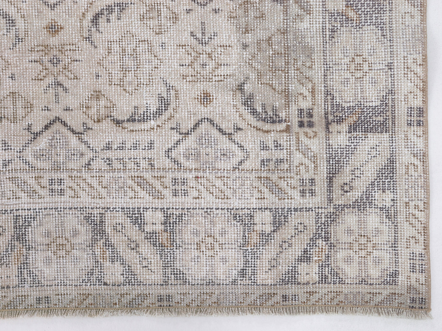 Oushak Rug, Vintage Rug, Turkish Handmade Faded Rug, Area Muted Rug, Neutral Floor Rug, Bedroom Rug, Scandinavian Rug, Rug 5x8, 10439