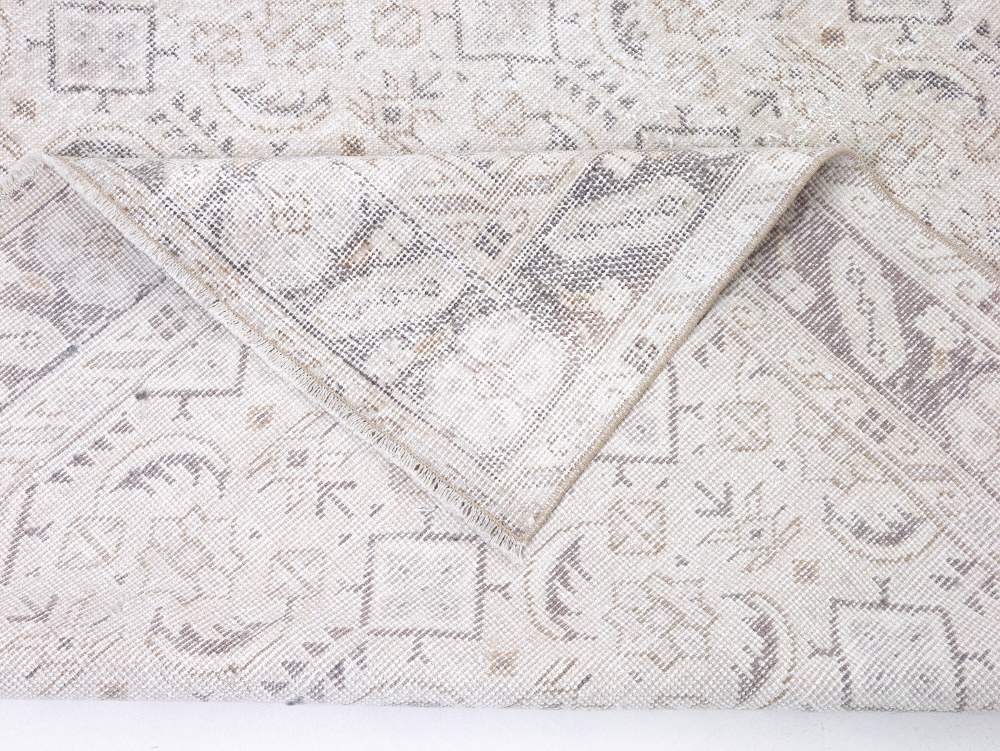 Oushak Rug, Vintage Rug, Turkish Handmade Faded Rug, Area Muted Rug, Neutral Floor Rug, Bedroom Rug, Scandinavian Rug, Rug 5x8, 10439