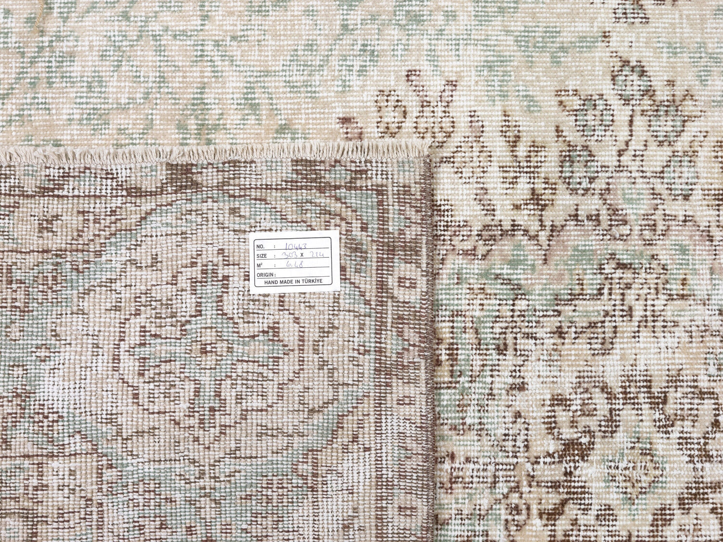 Primitive Rug, Turkish Oushak Rug, Vintage Handmade Unique Rug, Neutral Area Muted Rug, Bedroom Rug, Turkey Rug, Rustic Rug, Rug 7x10, 10443