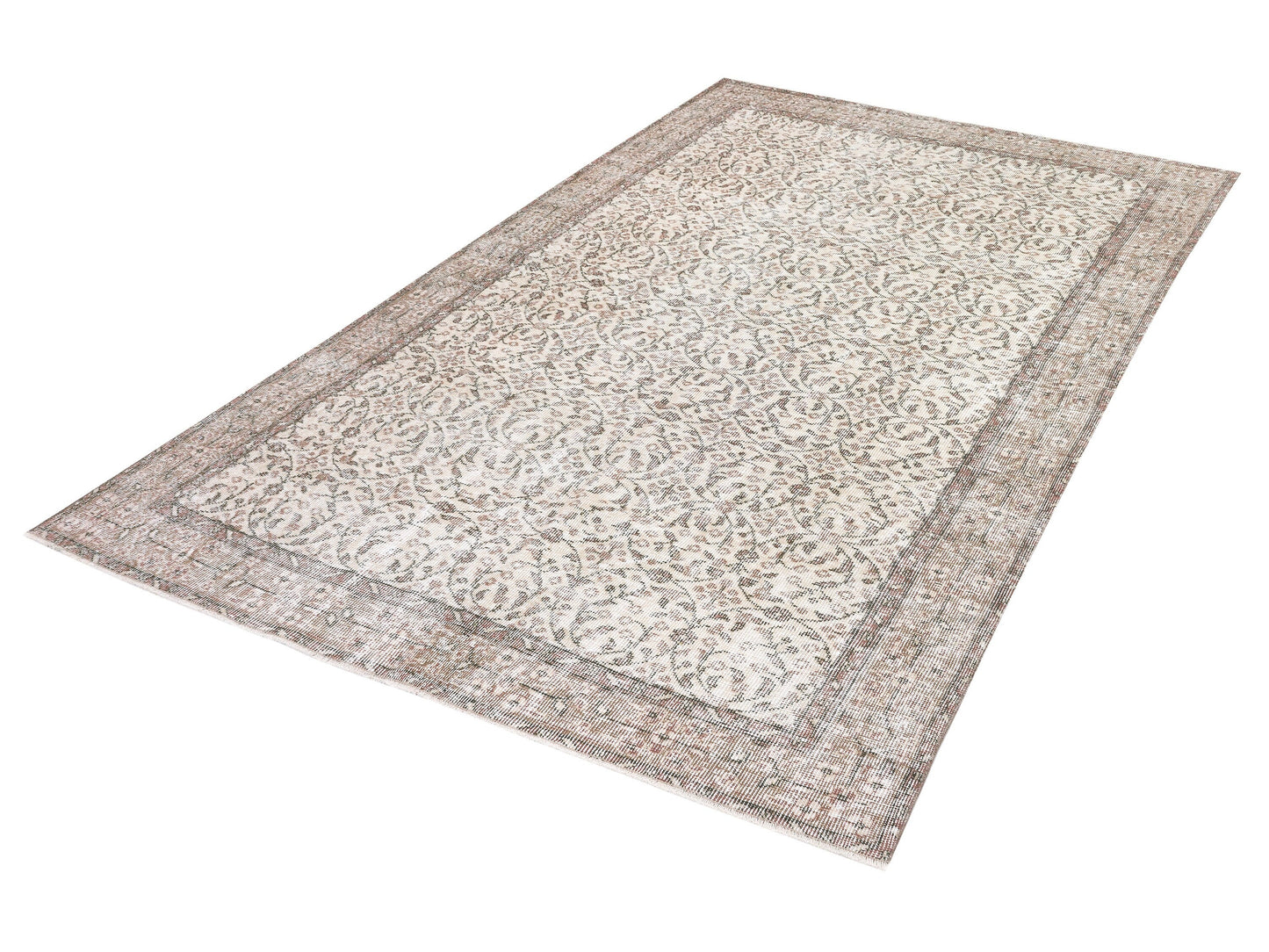 Turkish Oushak Rug, Vintage Handmade Unique Rug, Scandinavian Rug, Living Room Rug, Neutral Area Faded Rug, Rug 5x9, Carpet Rug, 10463