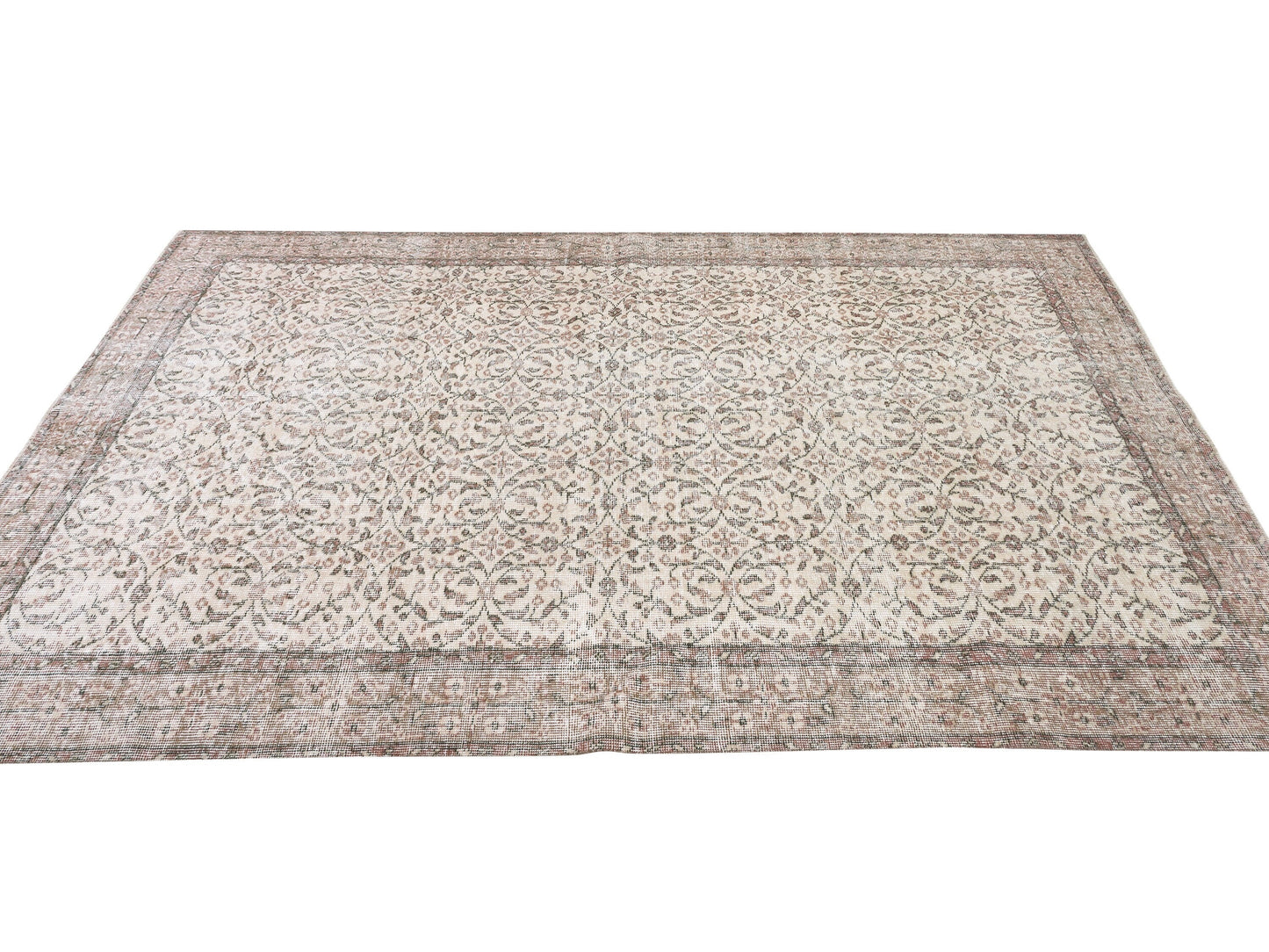 Turkish Oushak Rug, Vintage Handmade Unique Rug, Scandinavian Rug, Living Room Rug, Neutral Area Faded Rug, Rug 5x9, Carpet Rug, 10463