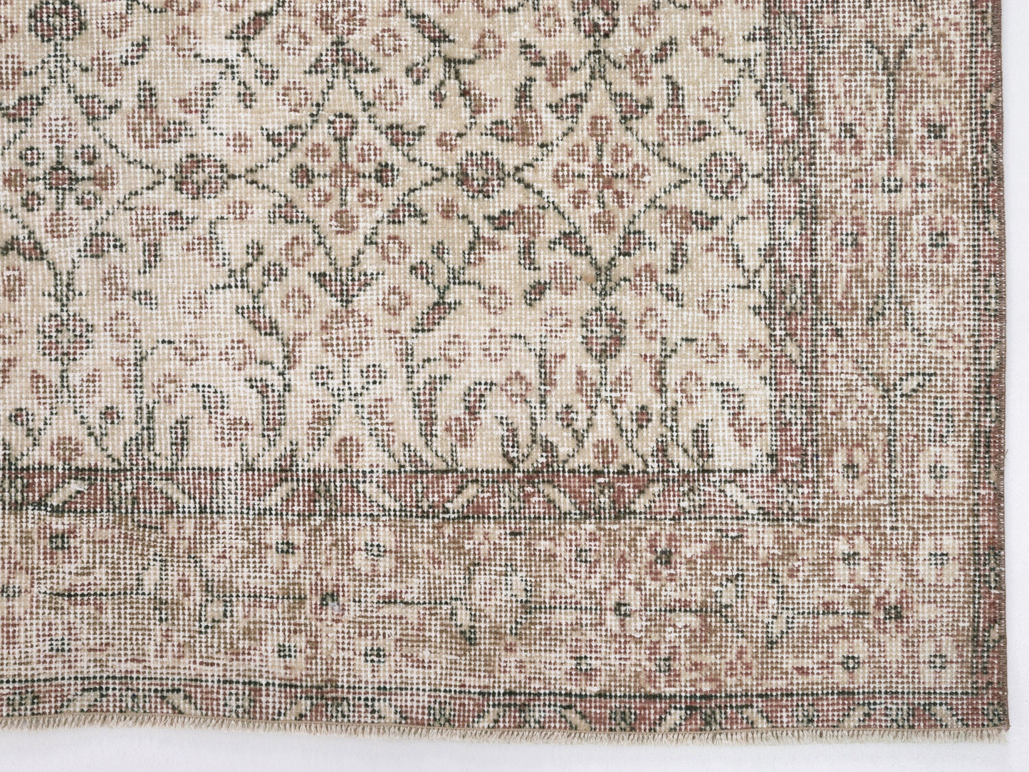 Turkish Oushak Rug, Vintage Handmade Unique Rug, Scandinavian Rug, Living Room Rug, Neutral Area Faded Rug, Rug 5x9, Carpet Rug, 10463
