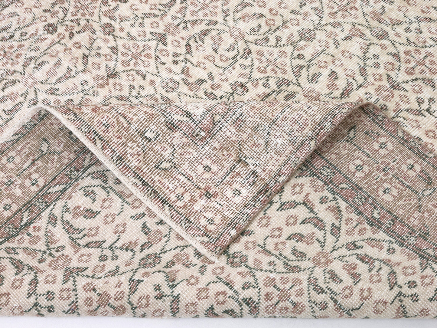 Turkish Oushak Rug, Vintage Handmade Unique Rug, Scandinavian Rug, Living Room Rug, Neutral Area Faded Rug, Rug 5x9, Carpet Rug, 10463