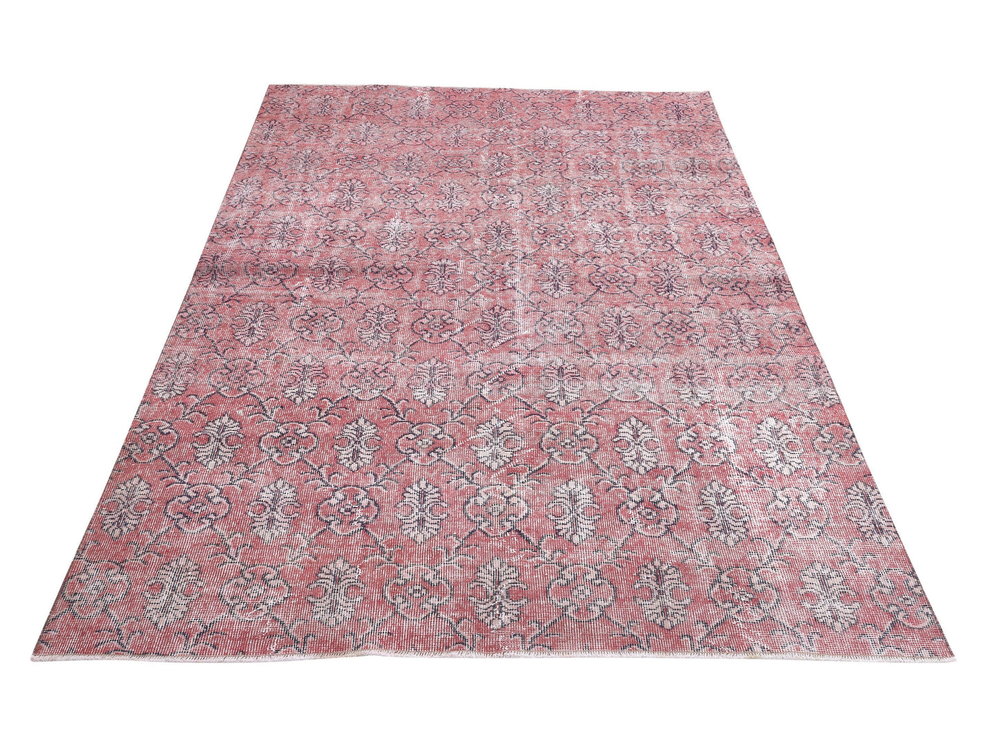 Turkish Bohemian Rug, Vıntage Oushak Faded Rug, Bedroom Rug, Handmade Area Eclectic Rug, Turkey Rug, Rug 5x9, anatolia muted rug, 10474