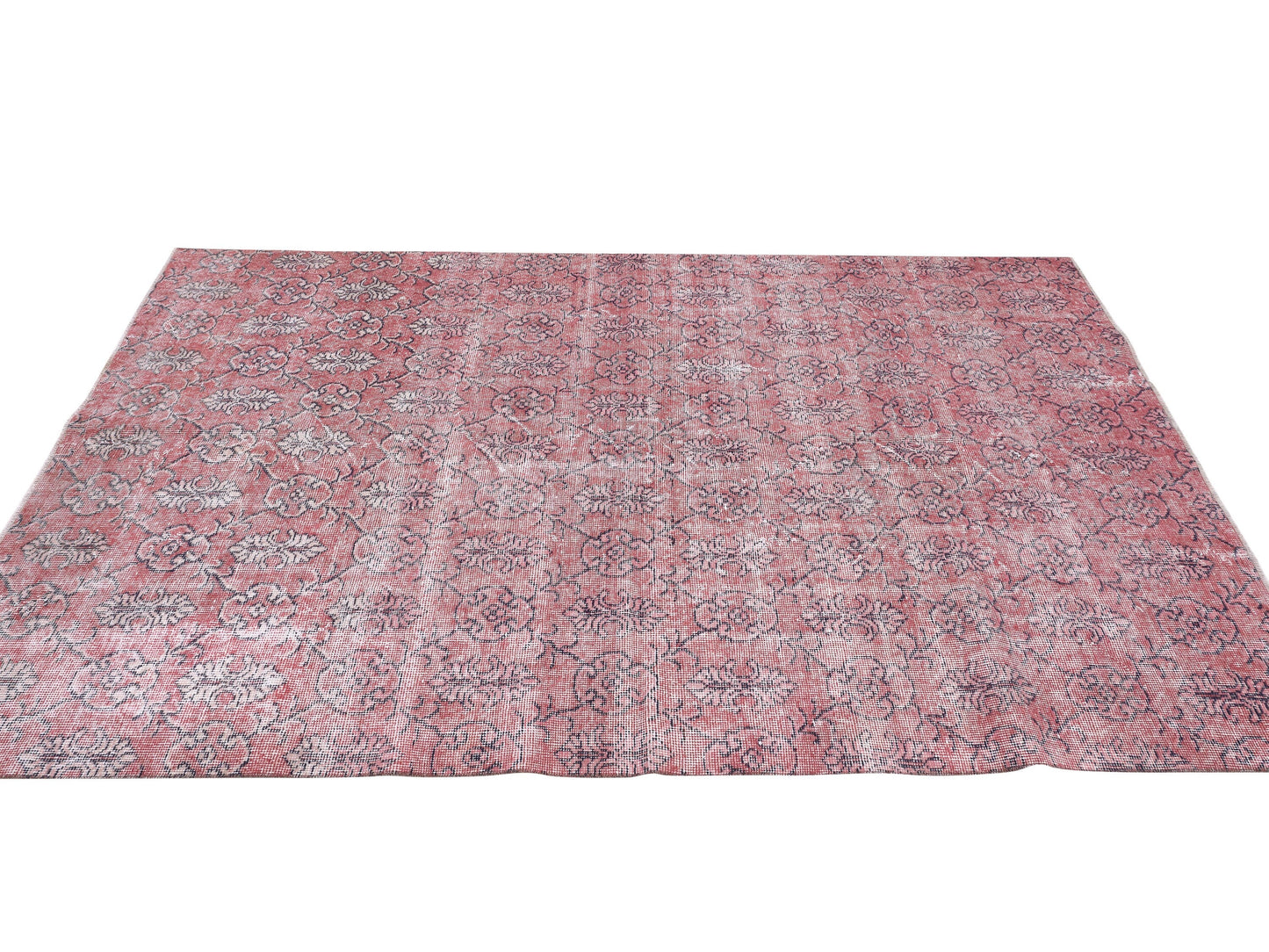 Turkish Bohemian Rug, Vıntage Oushak Faded Rug, Bedroom Rug, Handmade Area Eclectic Rug, Turkey Rug, Rug 5x9, anatolia muted rug, 10474