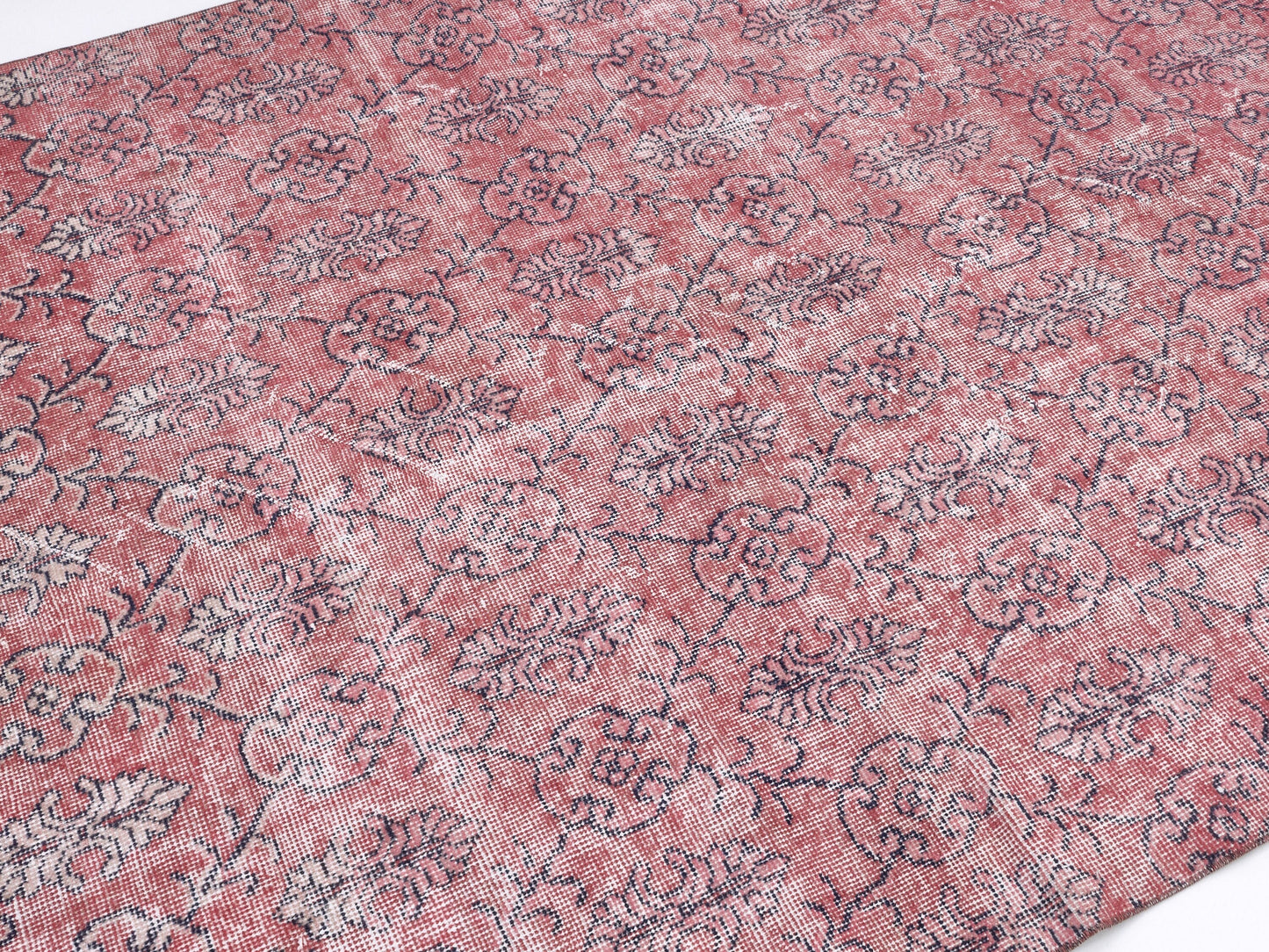 Turkish Bohemian Rug, Vıntage Oushak Faded Rug, Bedroom Rug, Handmade Area Eclectic Rug, Turkey Rug, Rug 5x9, anatolia muted rug, 10474