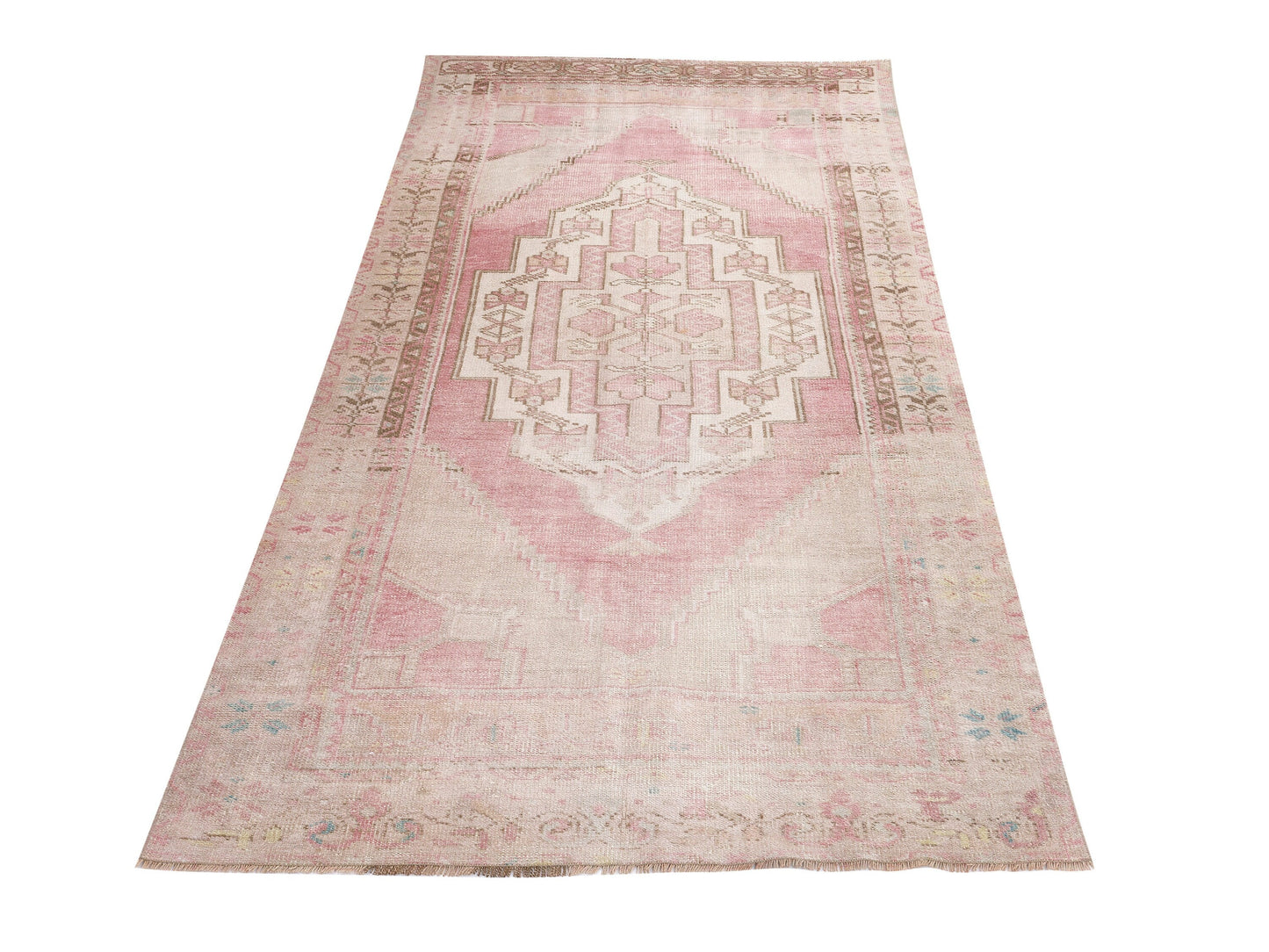 Vintage Rug, Oushak Rug, Turkish Muted Rug, Handmade Area Antique Rug, Turkey Rug, Entryway Rug, Rug 4x9, Anatolia Unique Rug, 10479