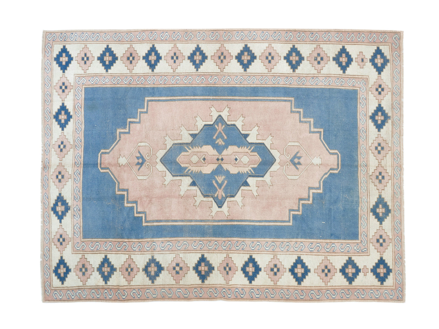 Vintage Rug 6x8, Turkish Oushak Rug, Nursery Rug, Handmade Antique Faded Rug, Area Muted Rug, Neutral Rug, Turkey Rug, Carpet Rug, 9058