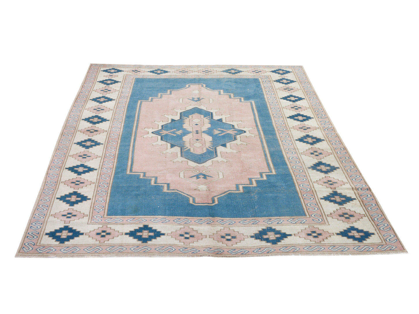 Vintage Rug 6x8, Turkish Oushak Rug, Nursery Rug, Handmade Antique Faded Rug, Area Muted Rug, Neutral Rug, Turkey Rug, Carpet Rug, 9058