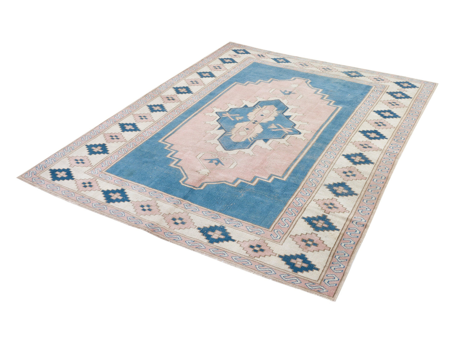 Vintage Rug 6x8, Turkish Oushak Rug, Nursery Rug, Handmade Antique Faded Rug, Area Muted Rug, Neutral Rug, Turkey Rug, Carpet Rug, 9058