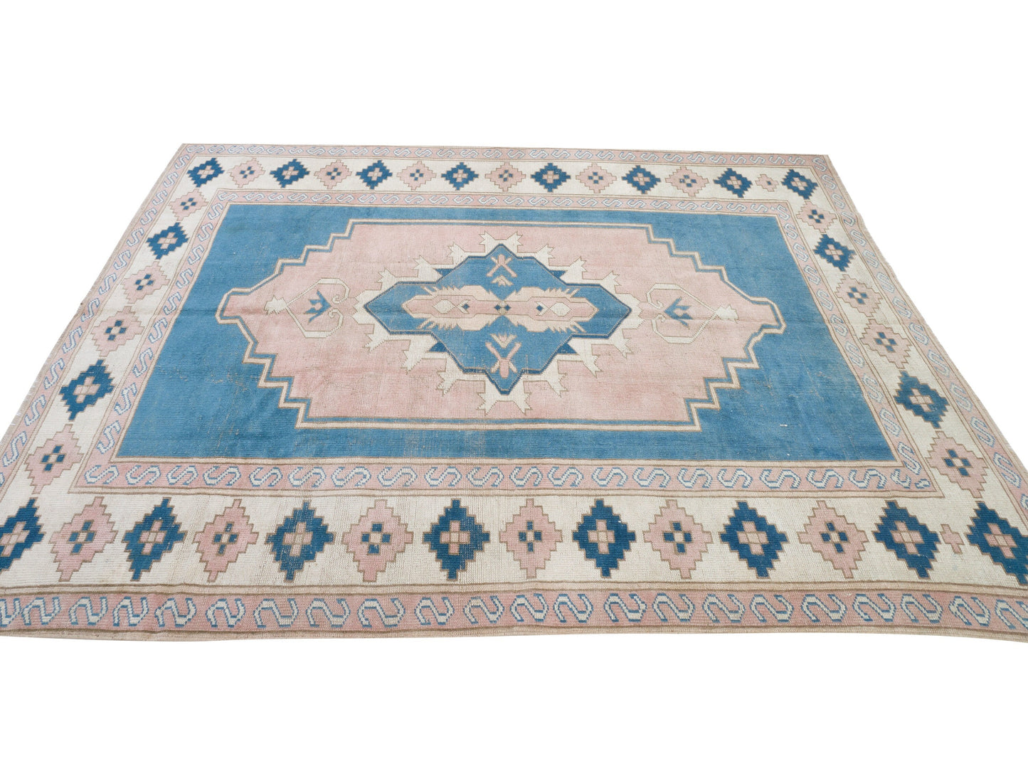 Vintage Rug 6x8, Turkish Oushak Rug, Nursery Rug, Handmade Antique Faded Rug, Area Muted Rug, Neutral Rug, Turkey Rug, Carpet Rug, 9058