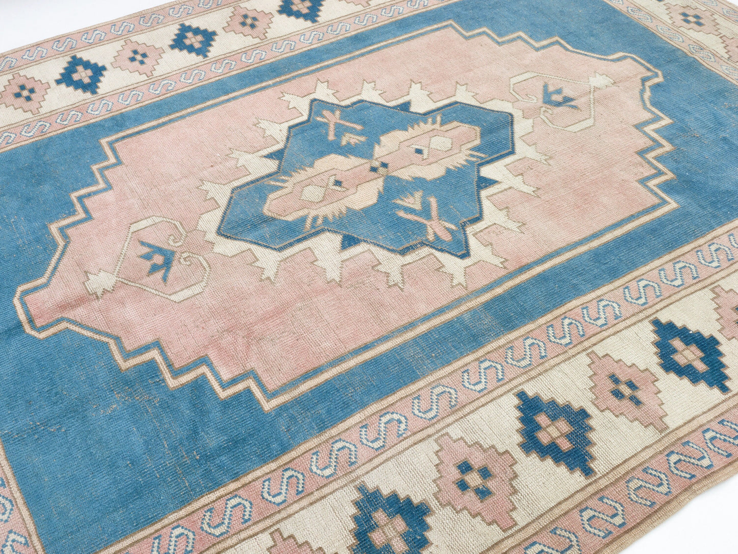 Vintage Rug 6x8, Turkish Oushak Rug, Nursery Rug, Handmade Antique Faded Rug, Area Muted Rug, Neutral Rug, Turkey Rug, Carpet Rug, 9058