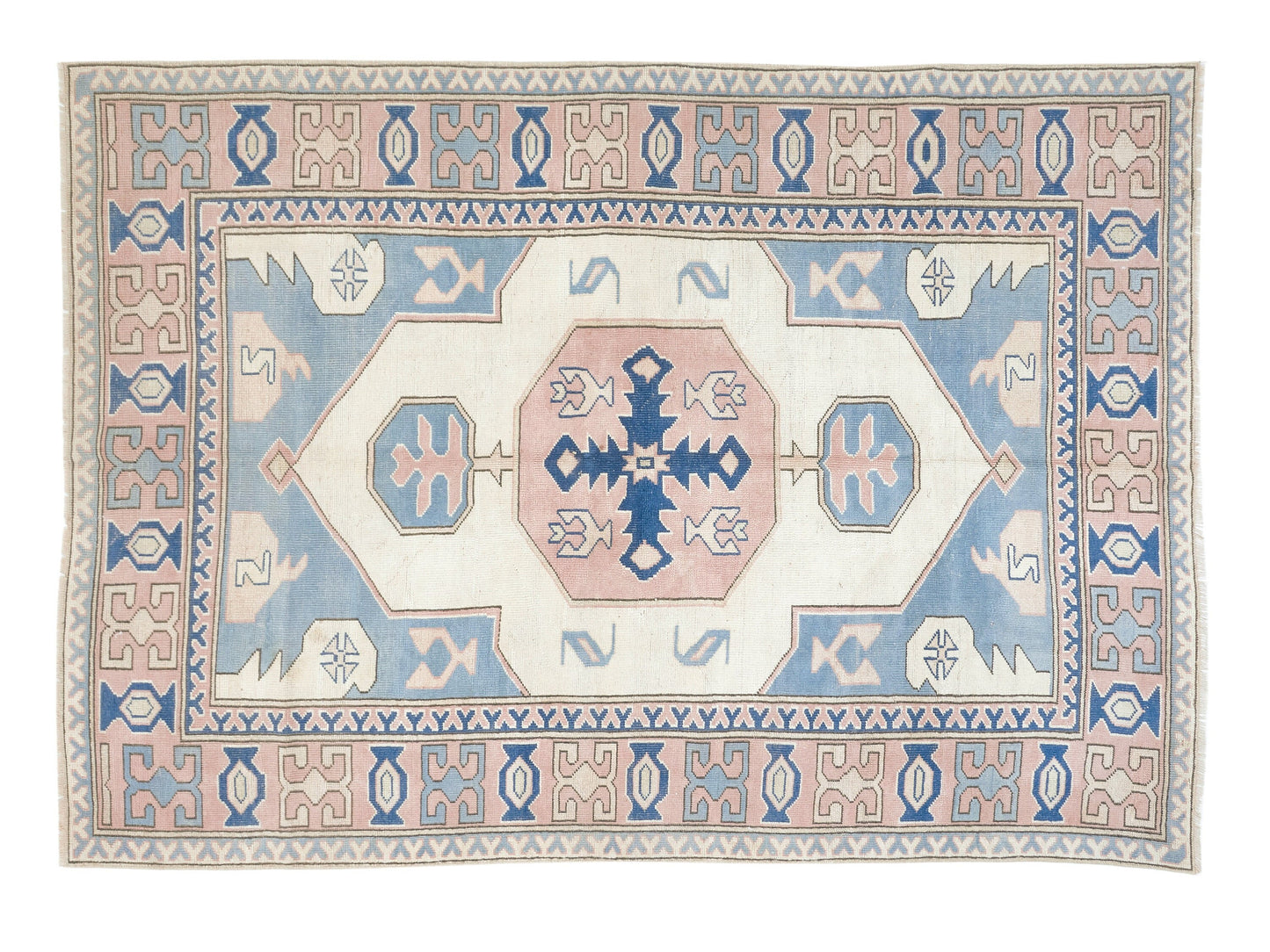 Handmade Eclectic Rug, Turkish Rug, Oushak Vintage Unique Rug, Living Room Rug, Turkey Rug, Rug 6x9, Neutral Rug, Area Bohemian Rug, 9059