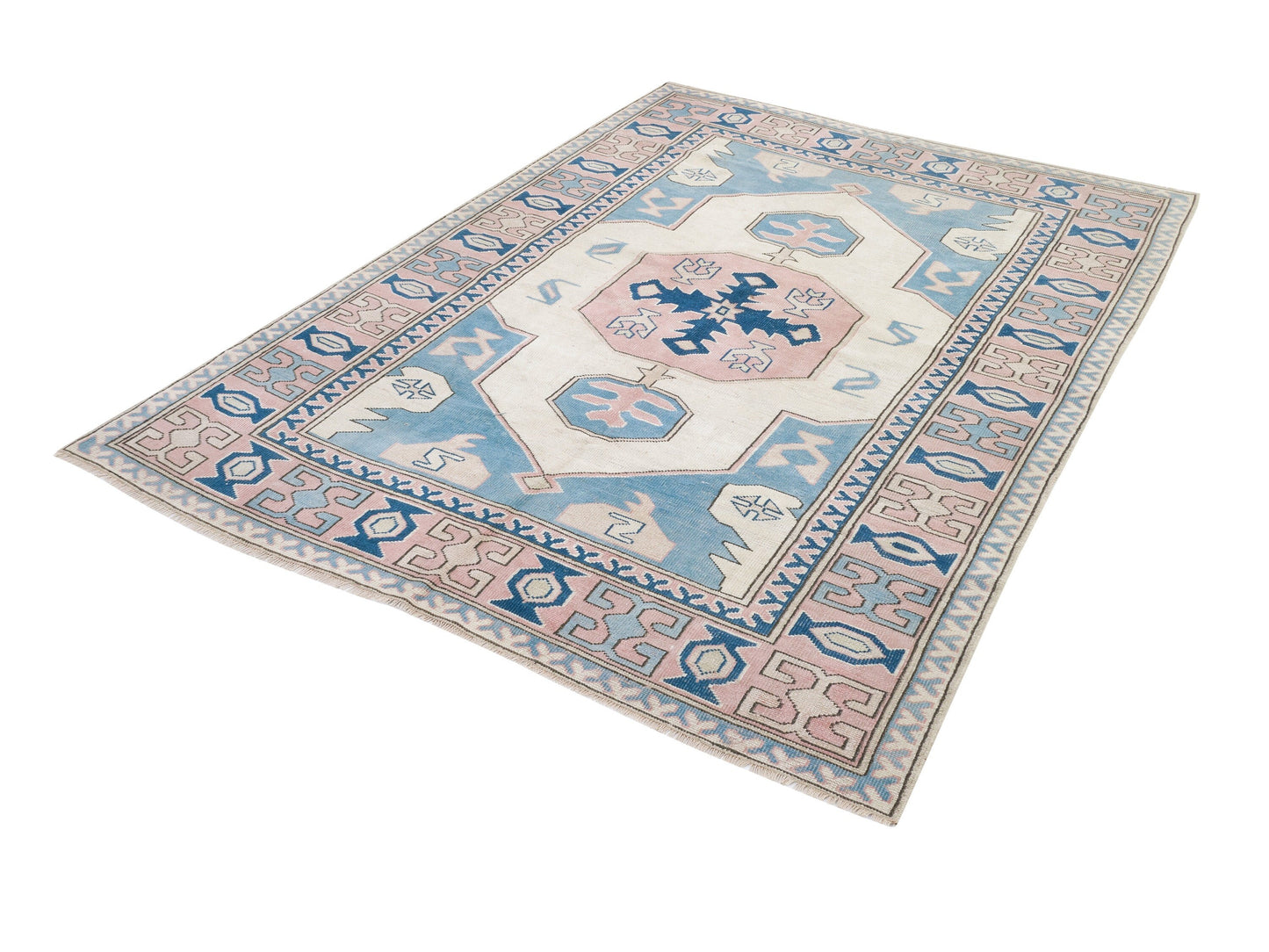 Handmade Eclectic Rug, Turkish Rug, Oushak Vintage Unique Rug, Living Room Rug, Turkey Rug, Rug 6x9, Neutral Rug, Area Bohemian Rug, 9059