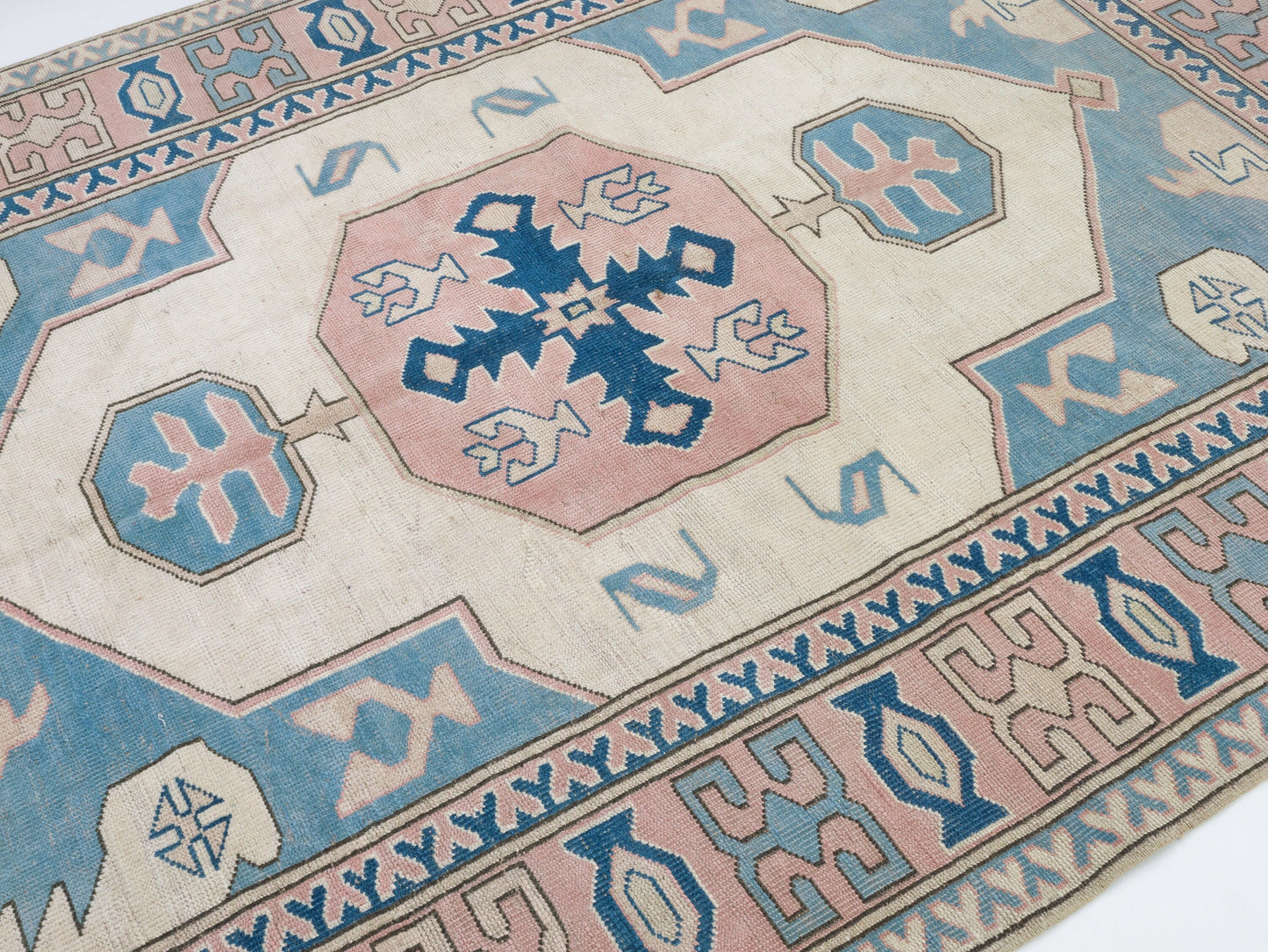 Handmade Eclectic Rug, Turkish Rug, Oushak Vintage Unique Rug, Living Room Rug, Turkey Rug, Rug 6x9, Neutral Rug, Area Bohemian Rug, 9059