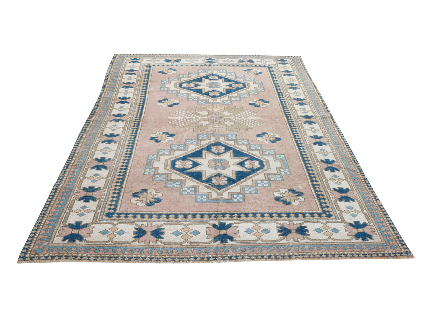 Oushak Rug 7x9, Kid Room Rug, Turkish Vintage Faded Rug, Handmade Area Rug, Turkey Rug, Carpet Rug, Neutral Floor Rug, Vintage Carpet, 9061
