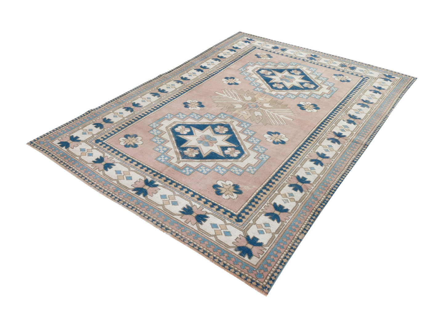 Oushak Rug 7x9, Kid Room Rug, Turkish Vintage Faded Rug, Handmade Area Rug, Turkey Rug, Carpet Rug, Neutral Floor Rug, Vintage Carpet, 9061
