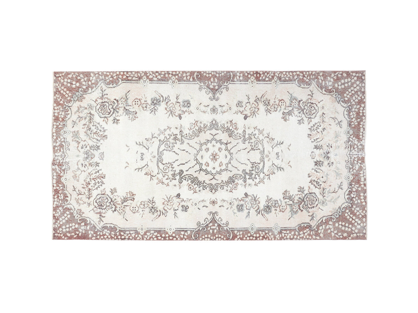 Neutral Rug, Handmade Rug, Turkish Oushak Faded Rug, Kid Room Rug, Vintage Unique Old Rug, Area Muted Rug, Carpet Rug, Rug 4x7, 10552
