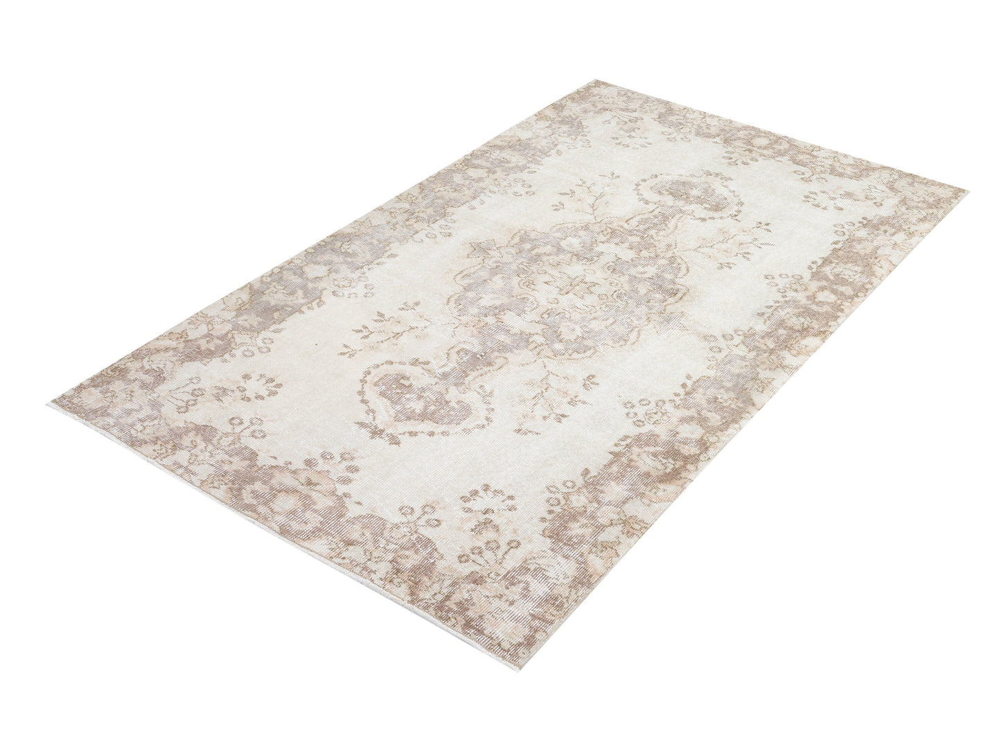 Vintage Rug, Rug 4x6, Turkish Handmade Rug, Area Antique Rug, Neutral Faded Rug, Carpet Rug, Scandinavian Rug, Wool Rug, Turkey Rug, 10548