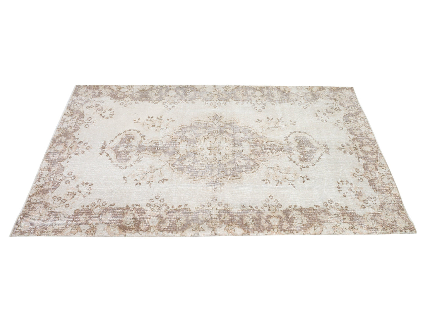 Vintage Rug, Rug 4x6, Turkish Handmade Rug, Area Antique Rug, Neutral Faded Rug, Carpet Rug, Scandinavian Rug, Wool Rug, Turkey Rug, 10548